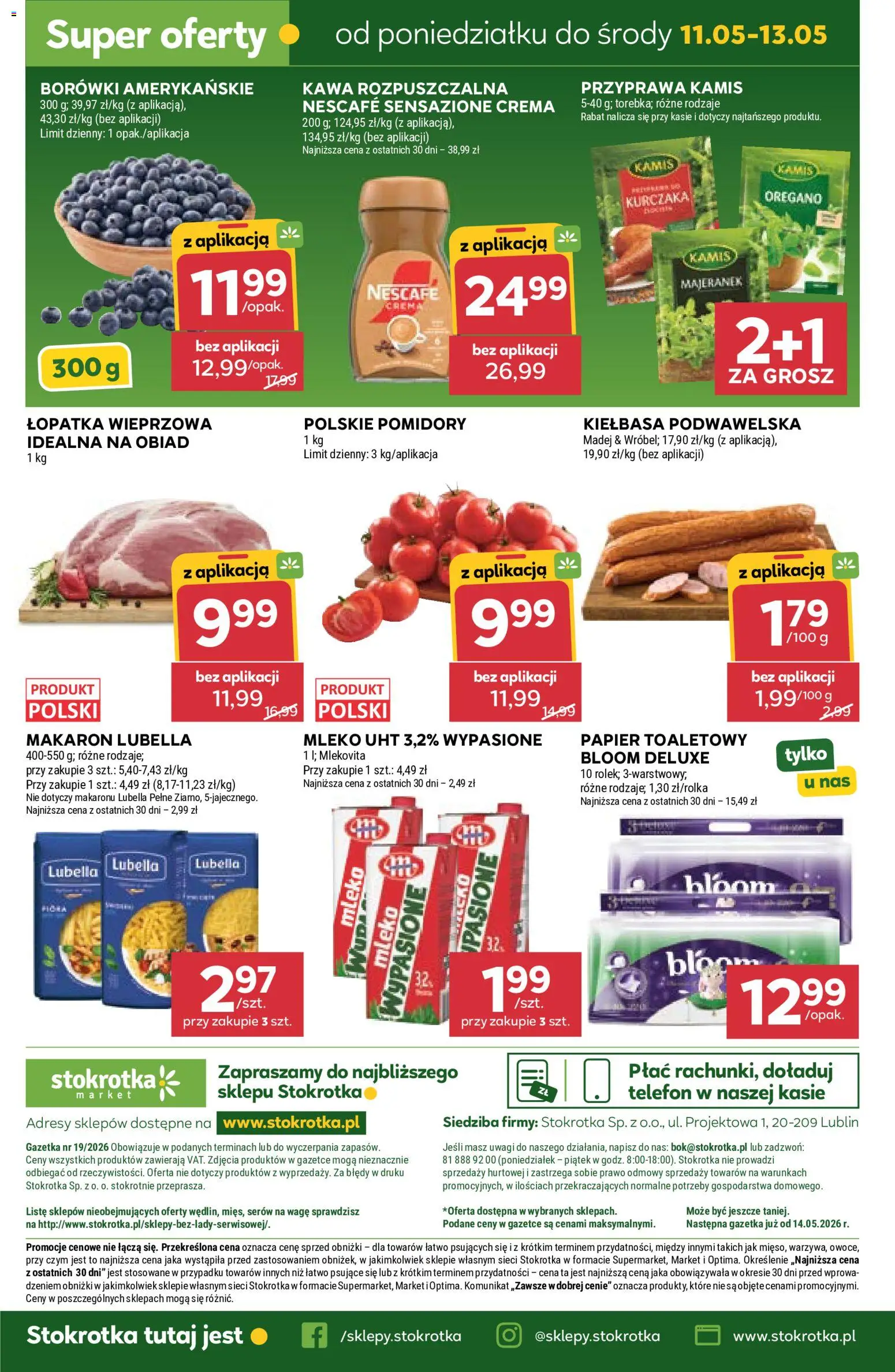 Stokrotka gazetka - Market od 07.05.2026 | Strona: 39 | Produkty: Telefon, Majeranek, Łopatka wieprzowa, Kawa