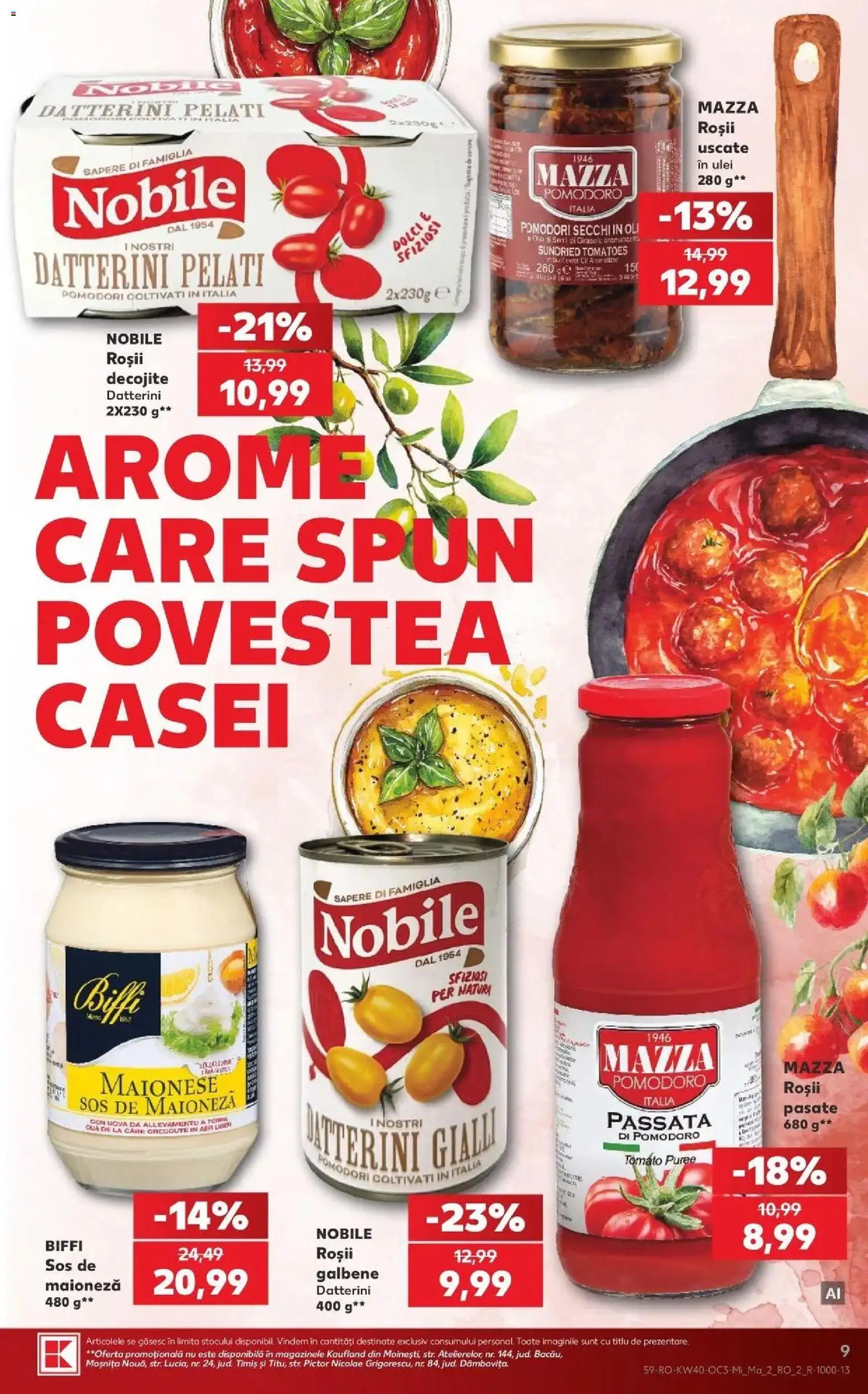 Kaufland Satu Mare 30.09.2026 - Revista si Oferta | Pagină: 9 | Produse: Ulei, Roșii, Maioneză, Sos