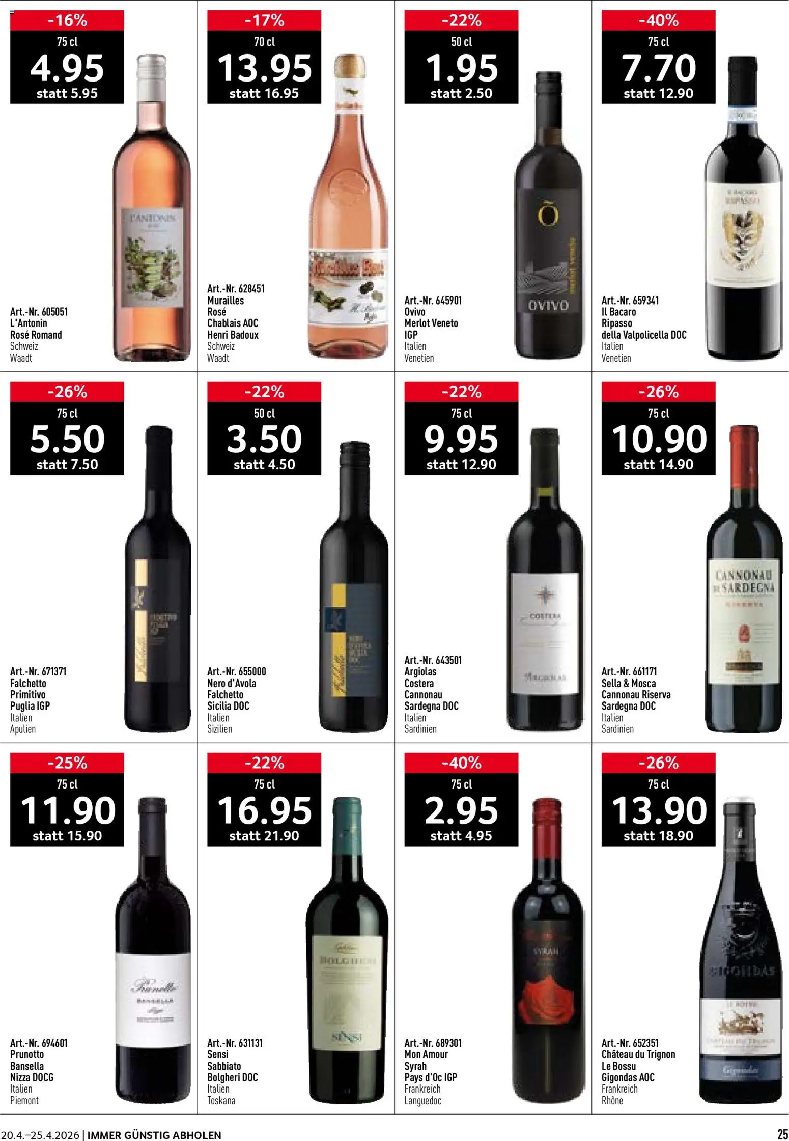 Prodega aktionen – gültig ab 20.04.2026 | Seite: 25 | Produkte: Merlot