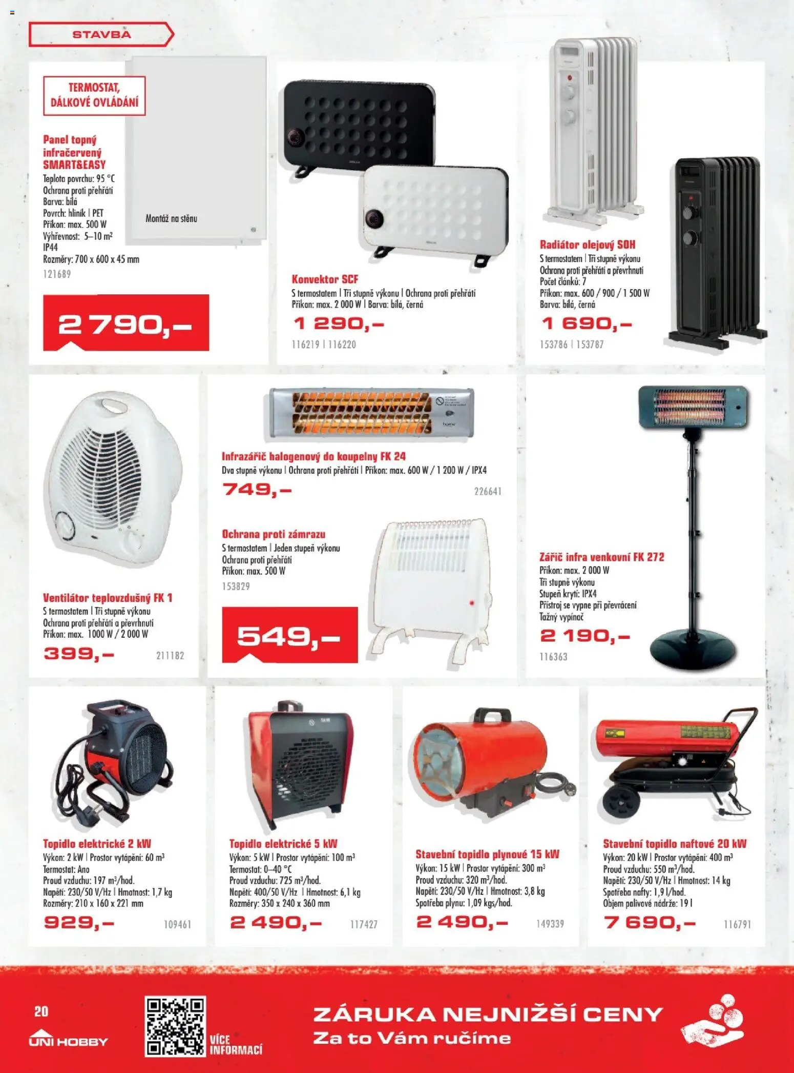 Uni Hobby leták od 01.10.2026 | Strana: 20 | Produkty: Vypínač, Ventilátor, Radiátor