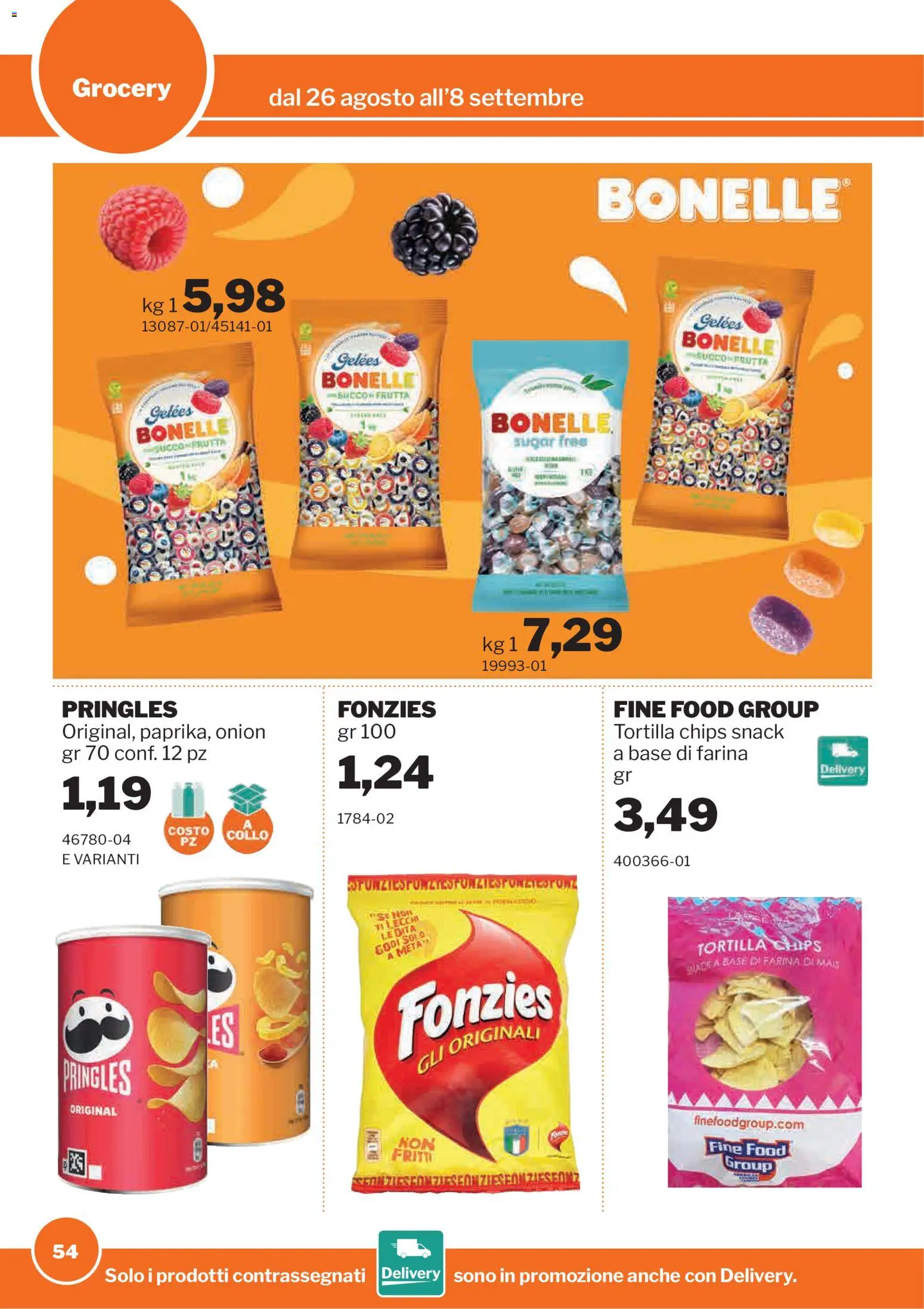 Volantino Sogegross del 26/08/2026 | Pagina: 54 | Prodotti: Succo, Farina, Collo, Mais