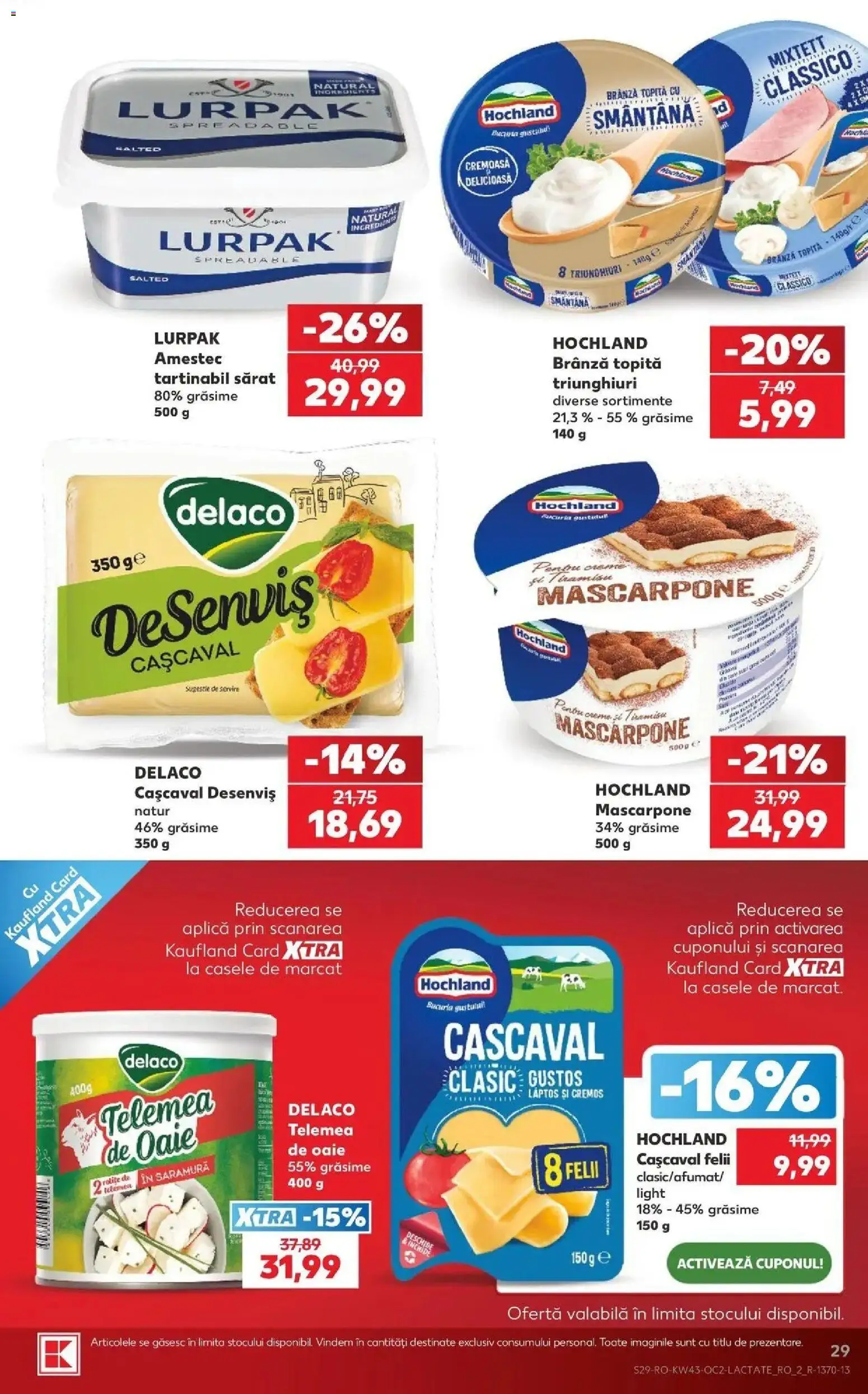 Kaufland Carei 21.10.2026 - Revista si Oferta | Pagină: 29 | Produse: Lurpak, Brânză, Tiramisu, Mascarpone