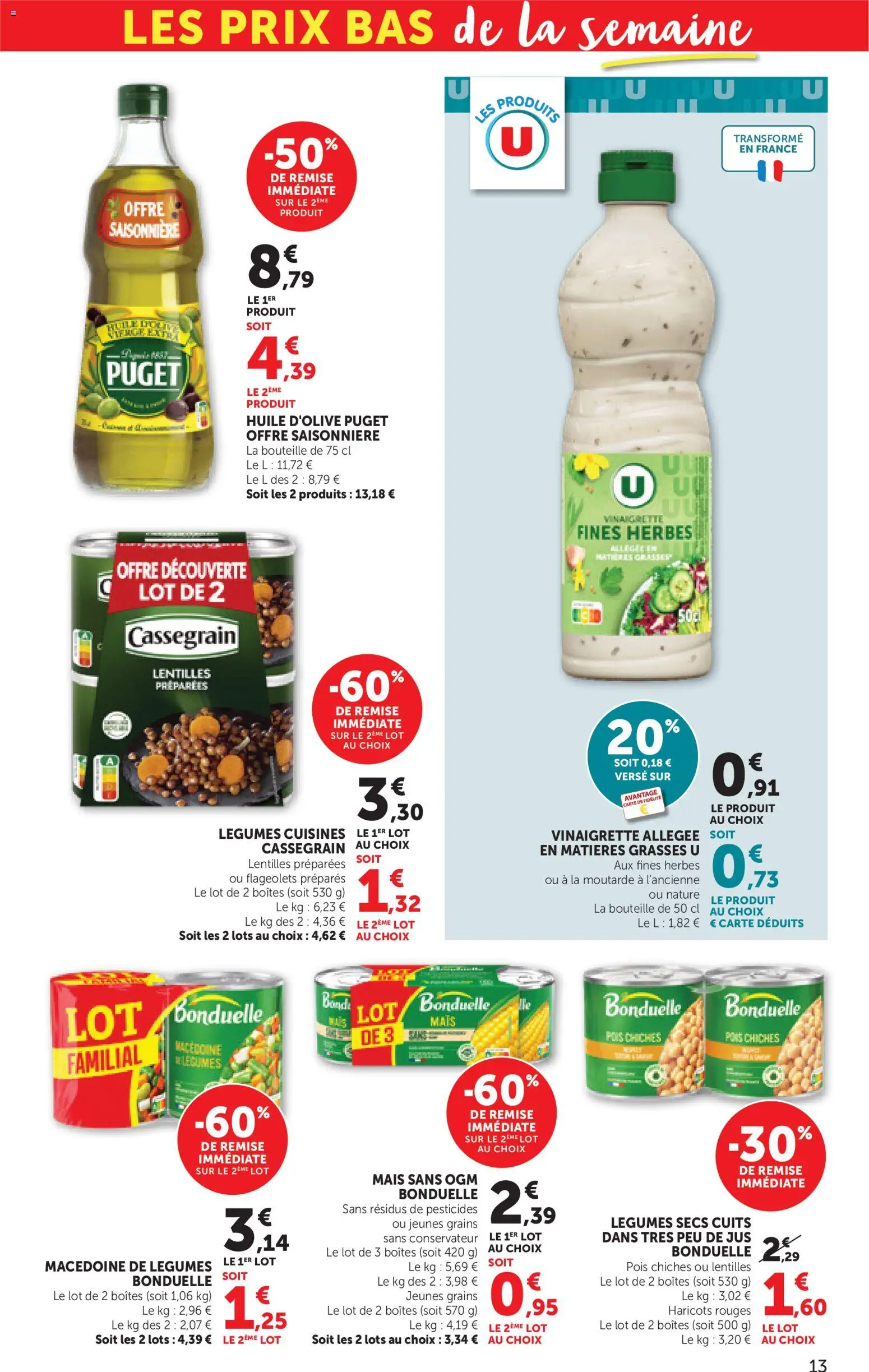{H1} | Page: 13 | Produits: Huile D'olive, Huile, Moutarde, Jus
