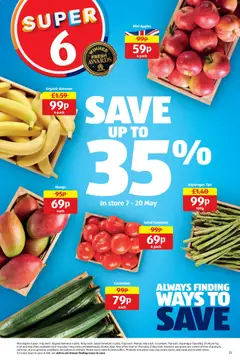 Preview of Aldi - Weekly offers UK Specialbuys valid from 07.05.2026 | Page: 23 | Products: Apples, Bananas, Salad, Mango