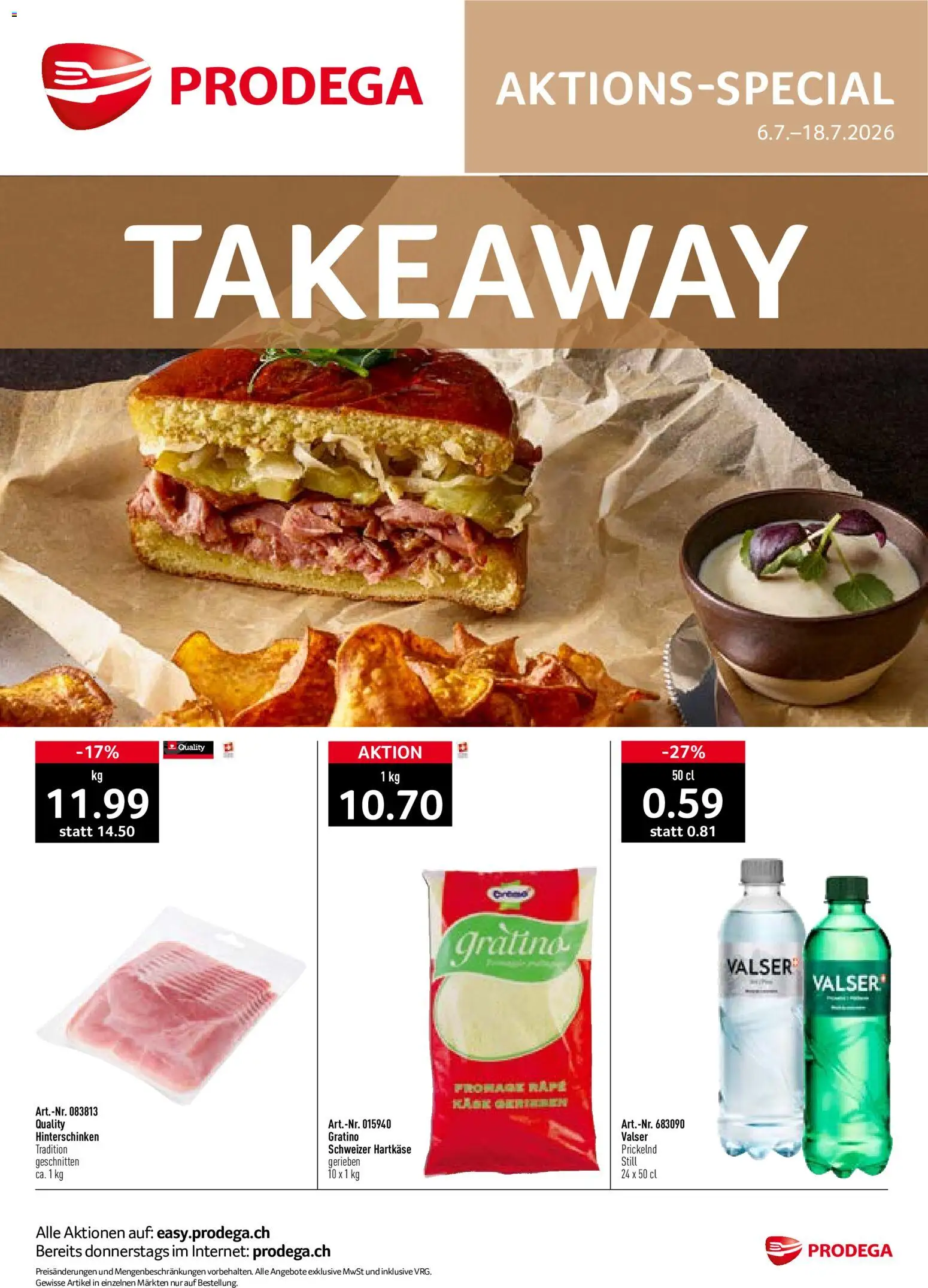 Prodega Aktionen Take Away | Angebote (06.07.2026 catalogue cover