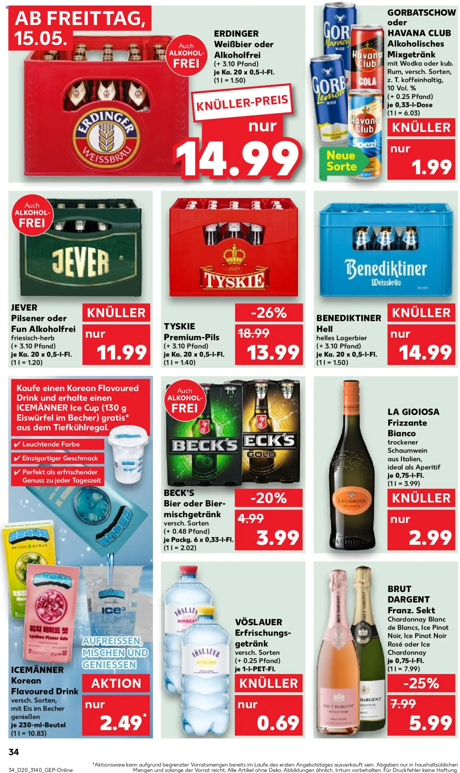 Kaufland Prospekt Leipzig	 – gültig ab 15.05.2026 | Seite: 34 | Produkte: Cola, Benediktiner hell, Zitrone, Eis