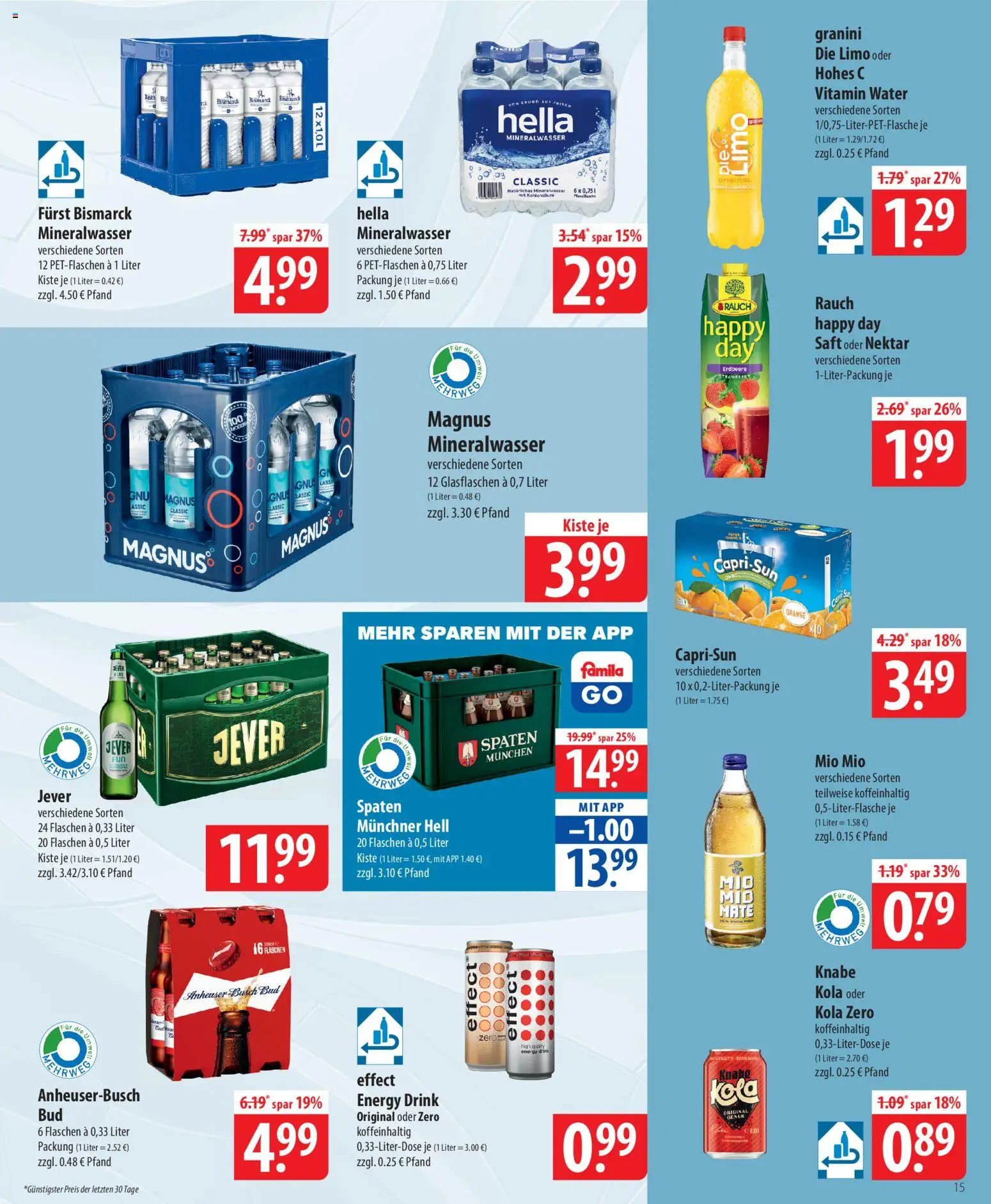Famila Prospekt 	 – gültig ab 04.05.2026 | Seite: 15 | Produkte: Hella, Granini, Granini die limo, Saft