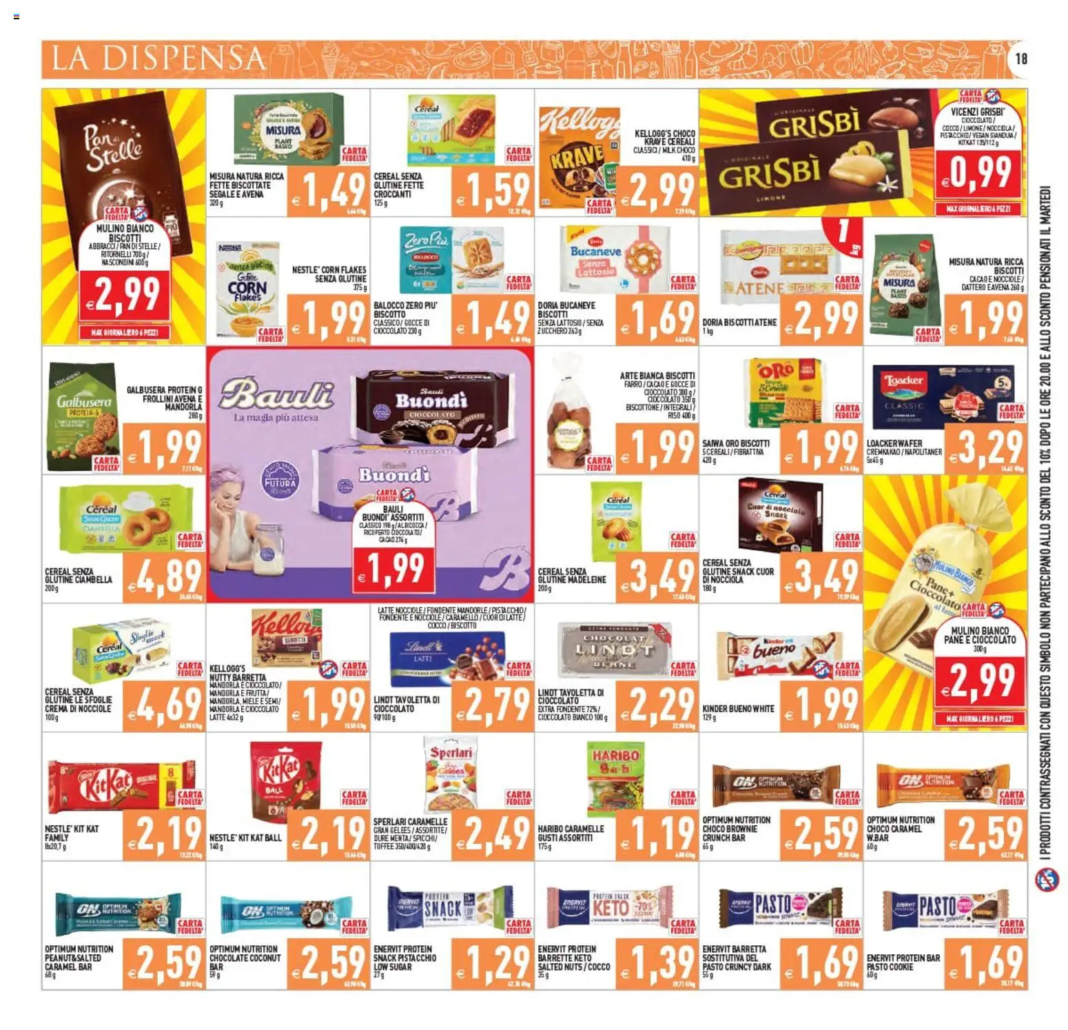 Volantino PIM Supermercati del 08.05.2026 | Pagina: 18 | Prodotti: Cereali, Cacao, Miele, Frollini