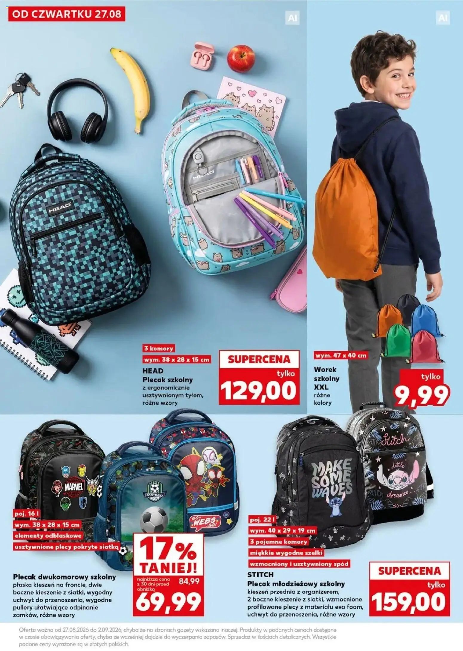 Kaufland gazetka - Wszystko do szkoły od 27.08.2026 - od jutra PDF | Strona: 39 | Produkty: Plecak, Gazety, Siatka