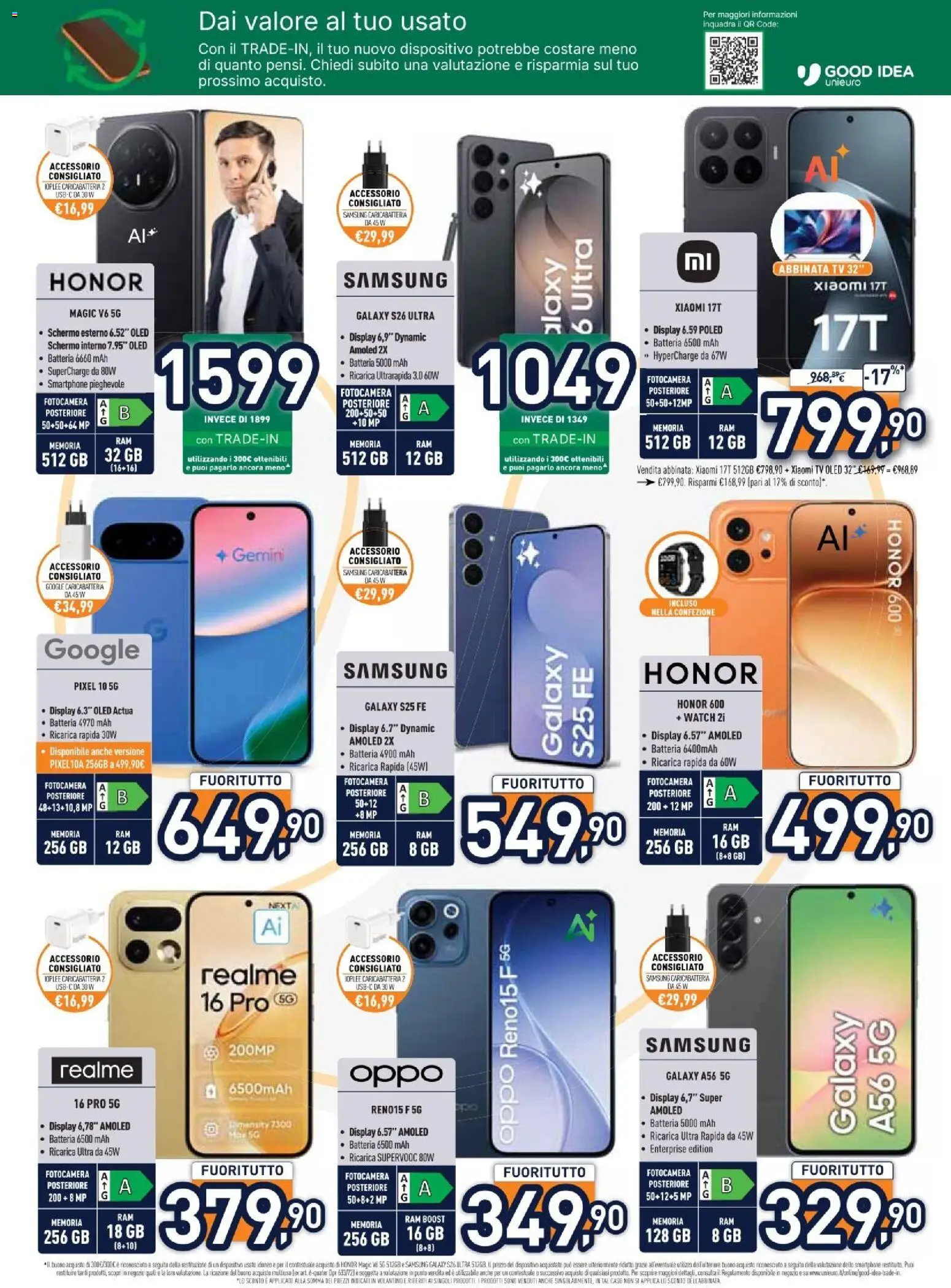 Volantino Unieuro del 10/08/2026 | Pagina: 6 | Prodotti: Xiaomi, Smartphone, TV, Fotocamera