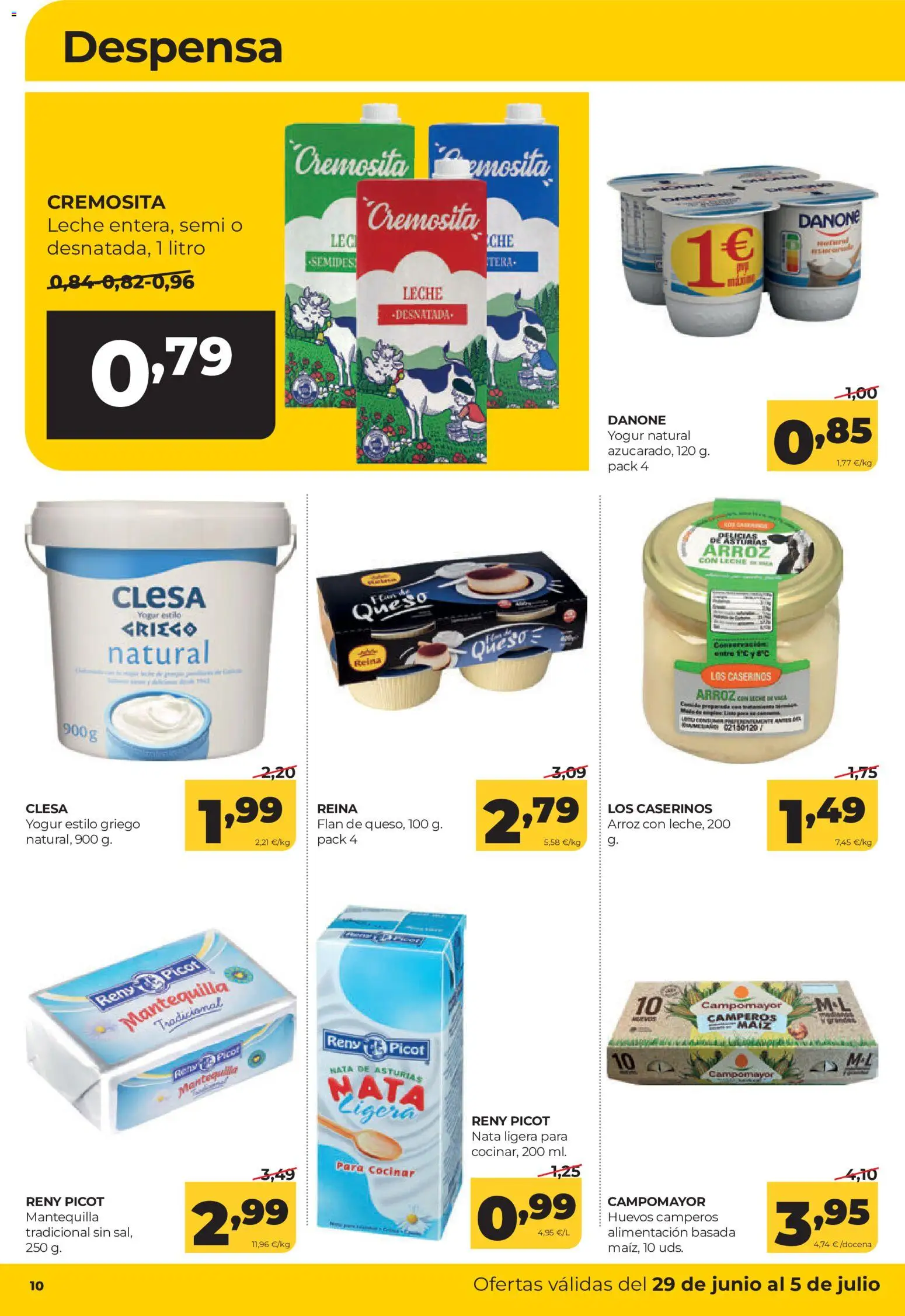Alimerka folleto Castilla y León │ válido desde el 29/06/2026 | Página: 10 | Productos: Leche, Yogur, Té, Συσκευή ροής