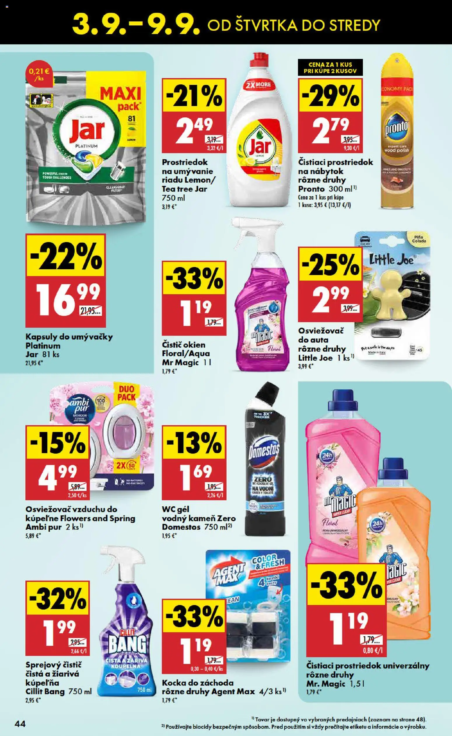Nové Biedronka akcie – leták je platný od 03.09.2026 | Strana: 44 | Produkty: Nábytok, Kúpelňa, Osviežovač vzduchu, Čistič okien
