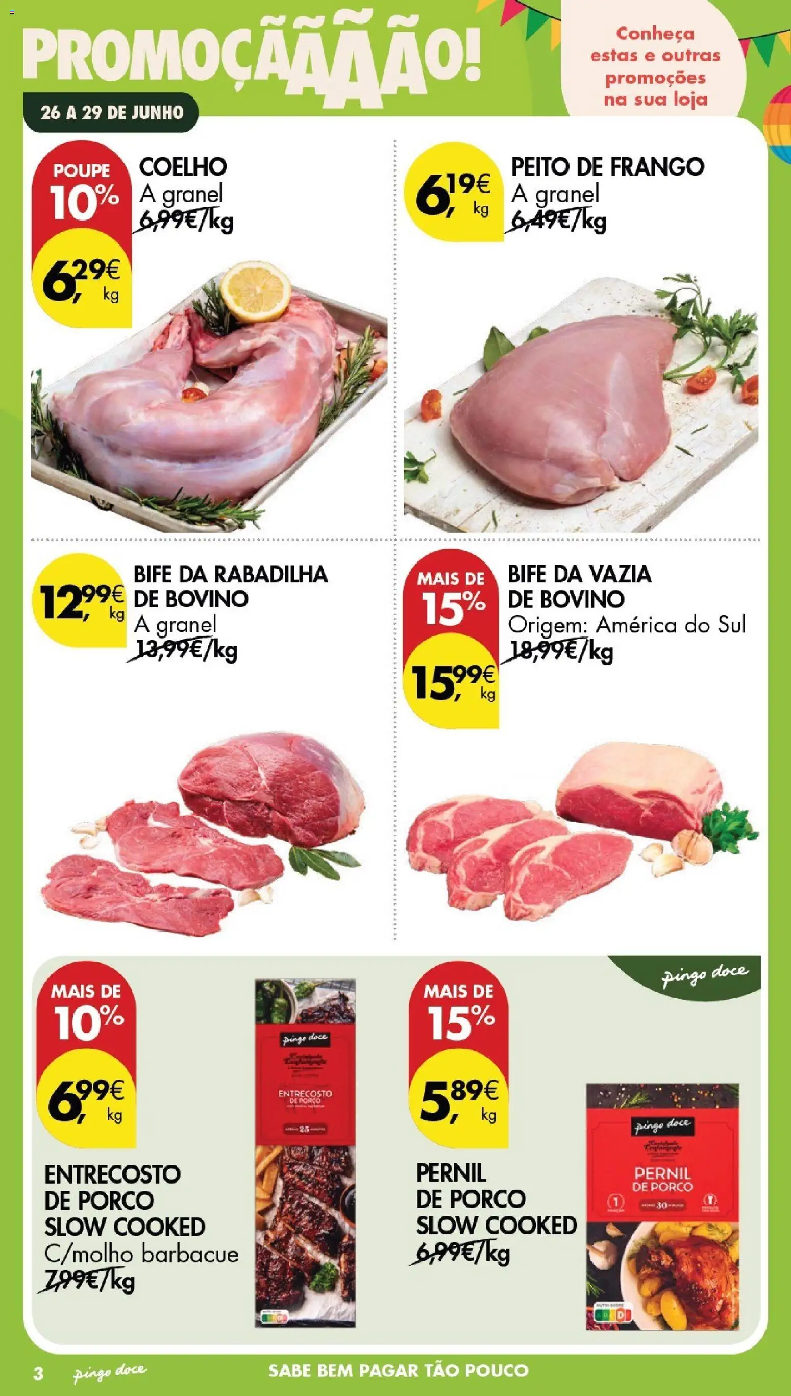 Pingo Doce Poupe este Fim de Semana │ válido de 26/06/2026 | Página: 2 | Produtos: Peito de frango, Frango, Pernil, Coelho