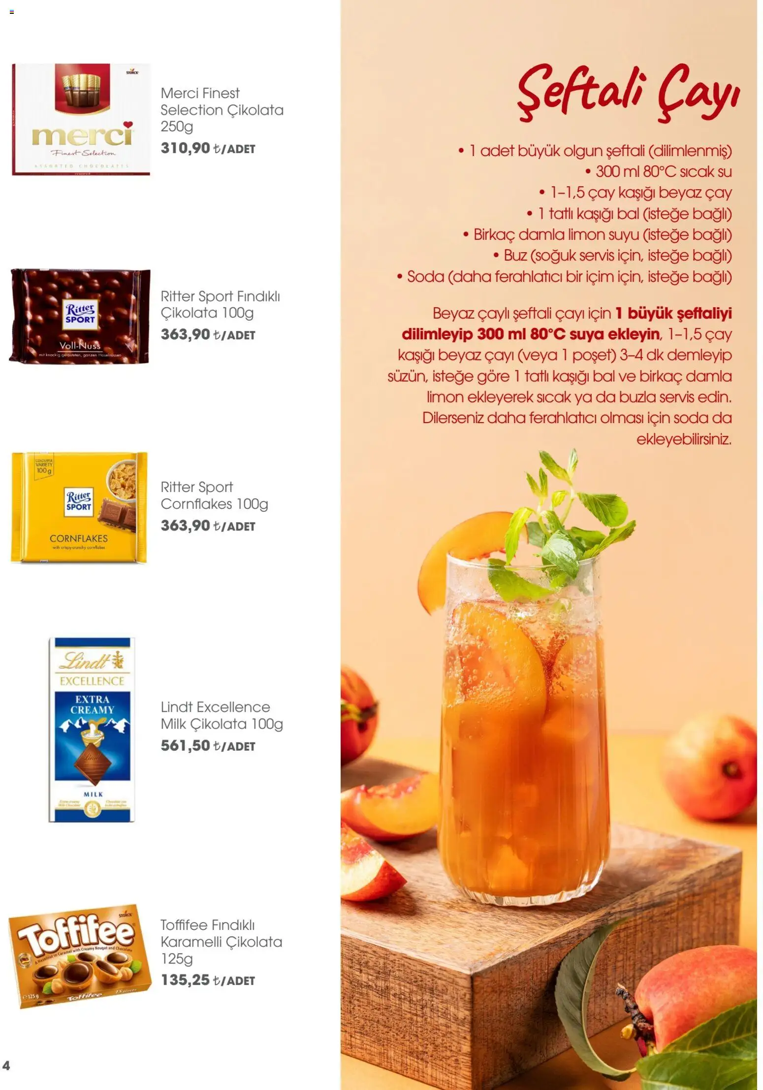 CarrefourSA - Katalog Gurme - 01 Temmuz 2026 tarihinden itibaren geçerlidir | Sayfa: 4 | Ürünler: Çikolata, Çay, Limon, Soda