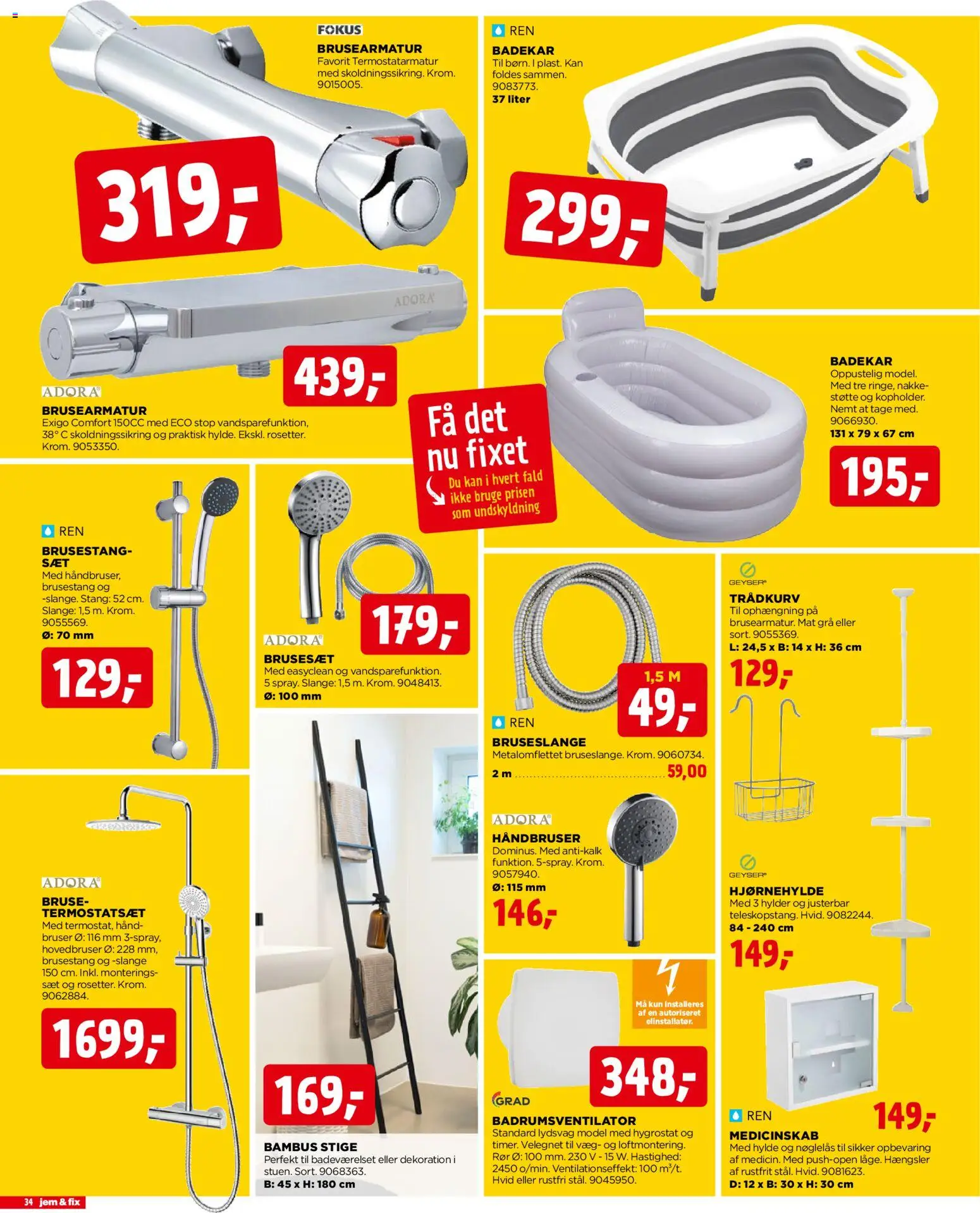 Jem & fix tilbudsavis – gyldig fra 10.05.2026 | Side: 34 | Produkter: Hylde, Badekar, Bruser, Søm