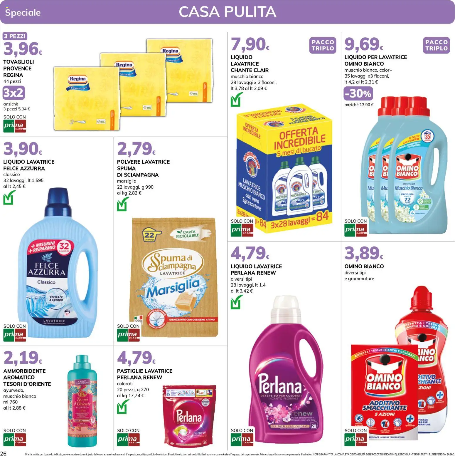 Volantino Basko del 16.06.2026 | Pagina: 26 | Prodotti: Ammorbidente, Sgrassatore, Lavatrice