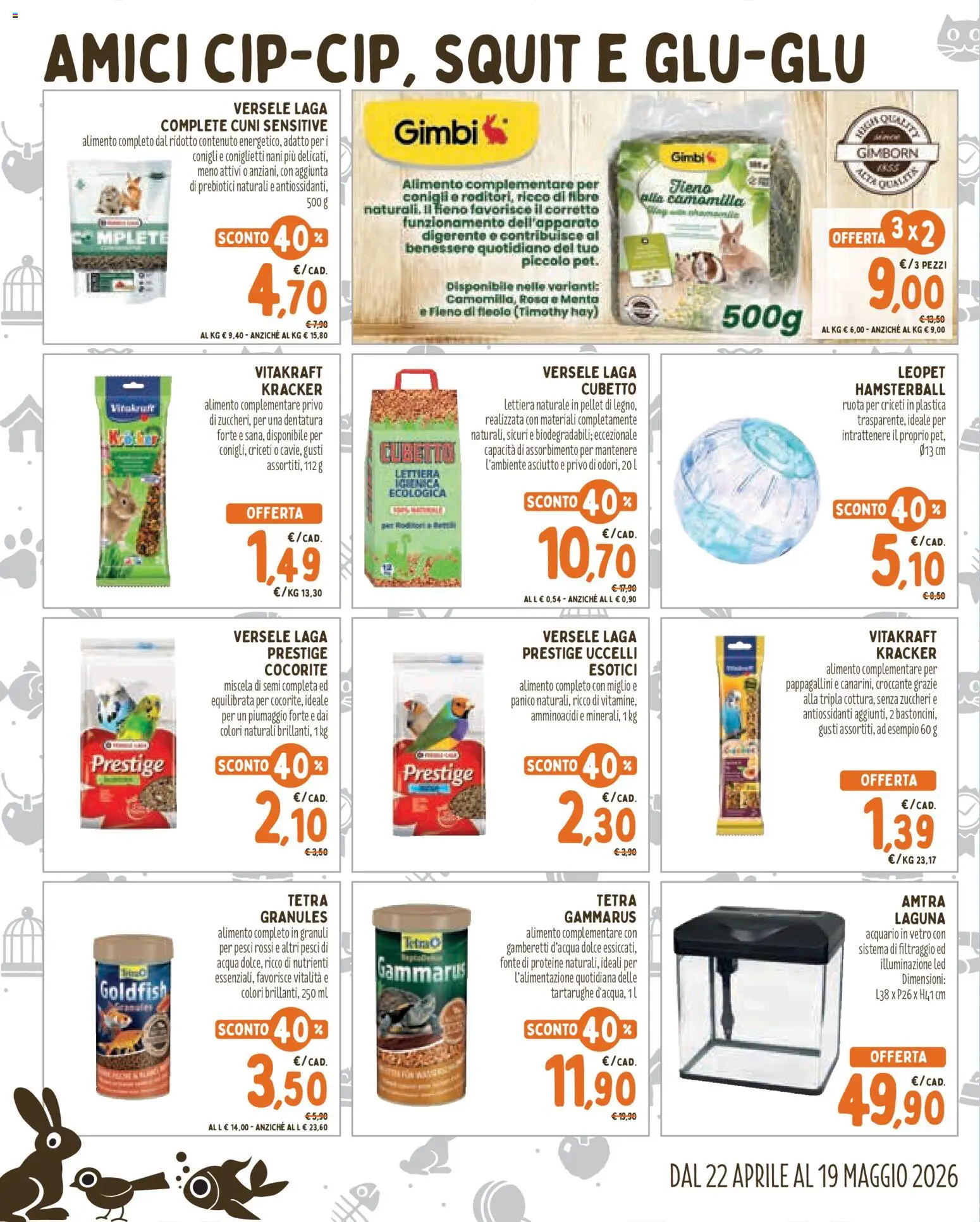 Volantino Conad del 22.04.2026 | Pagina: 6 | Prodotti: Pellet, Acqua, Gamberetti