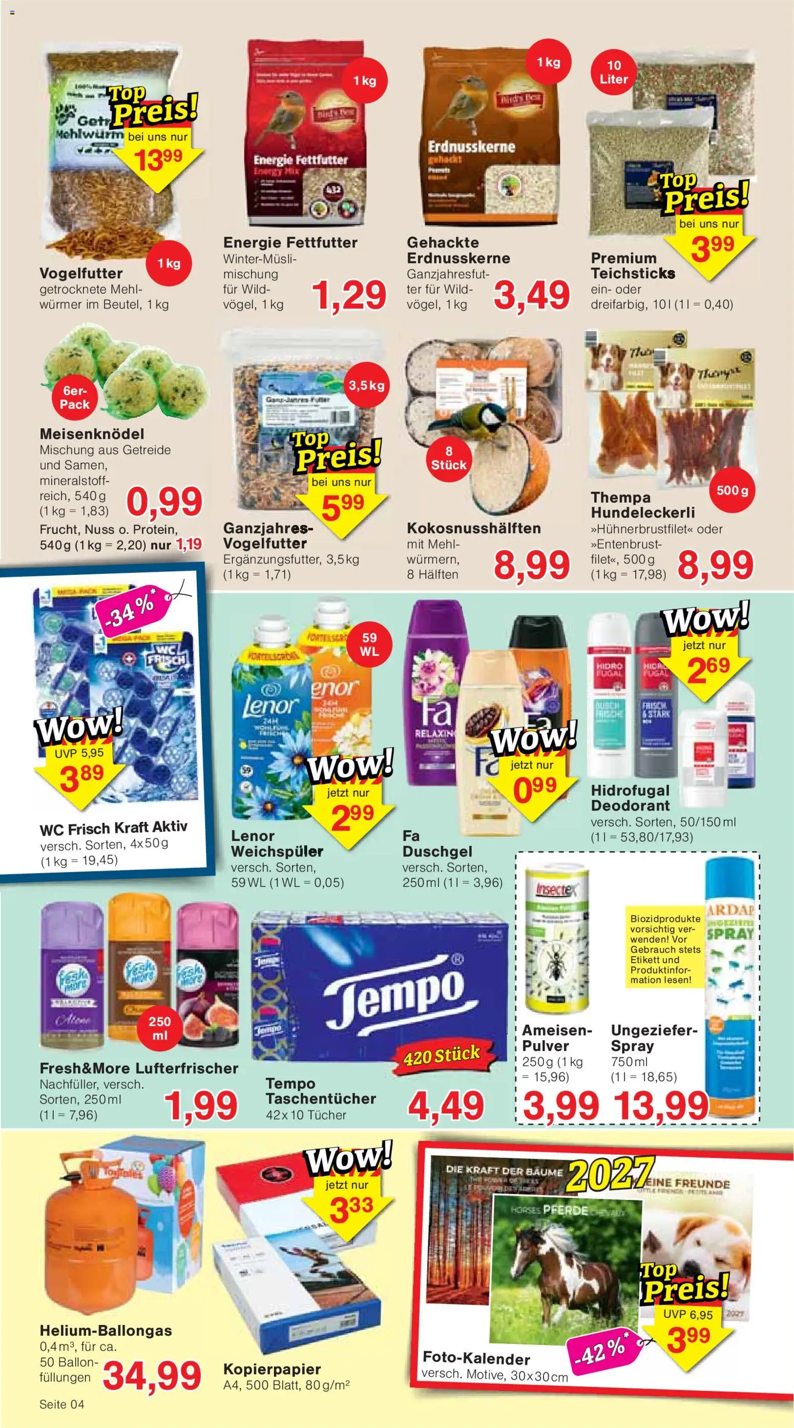Wiglo Wunderland Prospekt – gültig ab 24.08.2026 | Seite: 4 | Produkte: Lenor, Mehl, Deodorant, Getreide