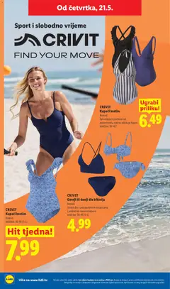 CRIVIT Kupaći kostim, Komad, Veličine: 36-46 (S-L) - Pregled kataloga iz trgovine Lidl, vrijedi od 18.05.2026 | Stranica: 24 | Proizvodi: Kupaći kostim