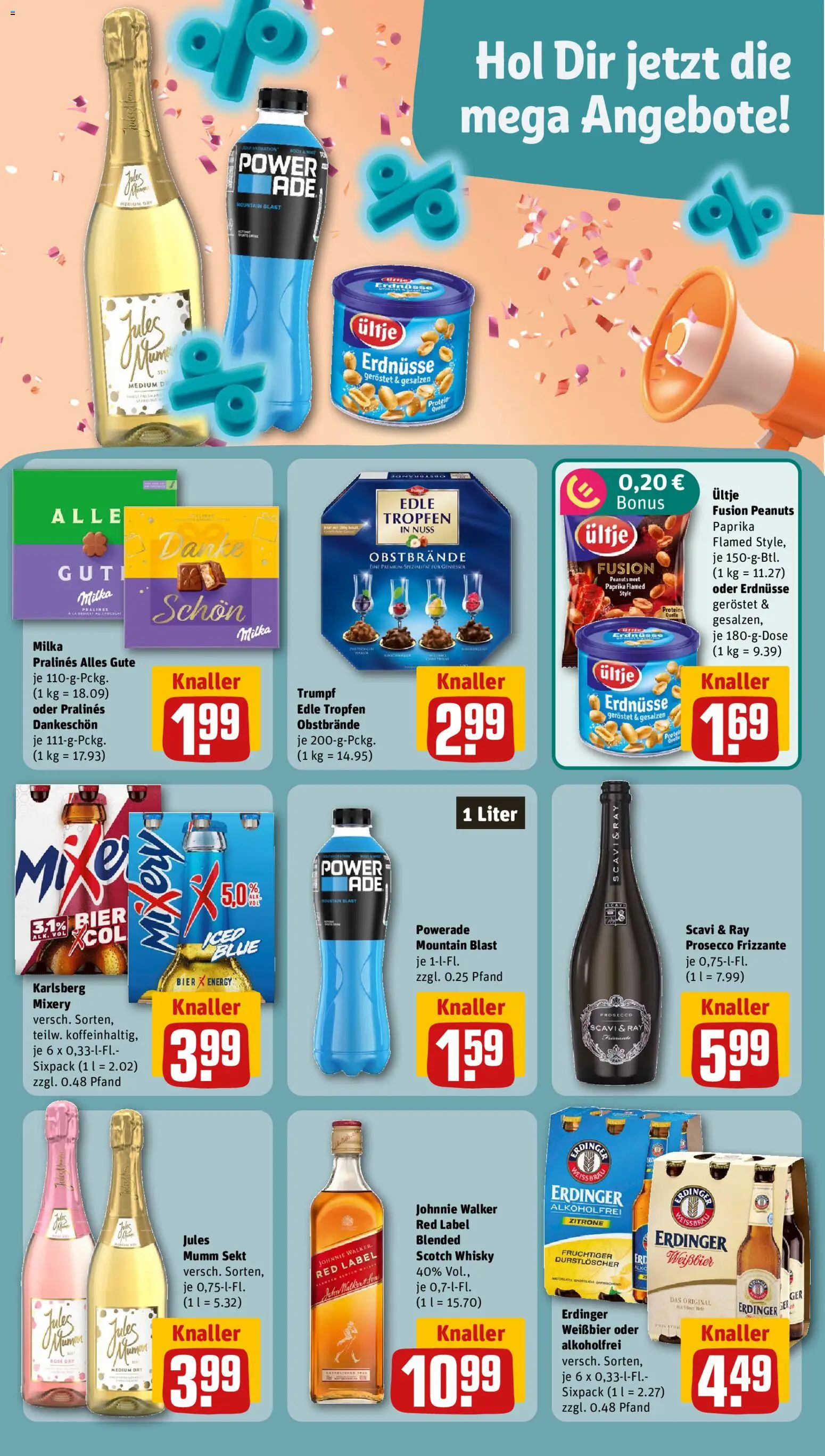 Rewe Prospekt – gültig ab 21.09.2026 | Seite: 9 | Produkte: Bier, Sekt, Mixery, Johnnie walker