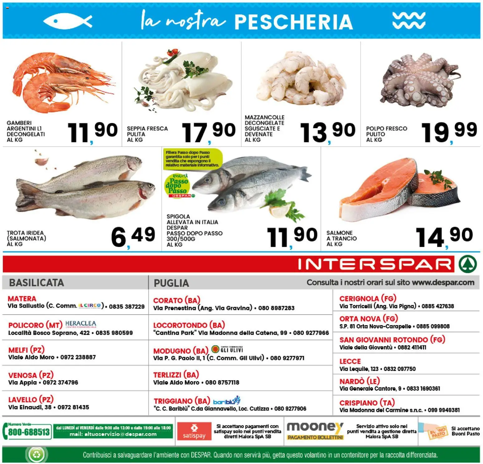 Volantino Interspar del 08.06.2026 | Pagina: 20 | Prodotti: Salmone, Gamberi, Trota, Lavello