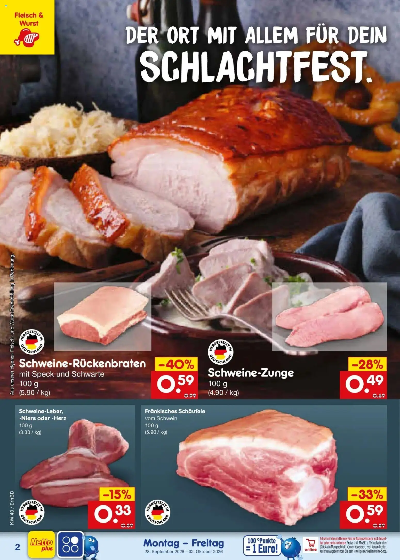 Netto Marken-Discount Prospekt Velden – gültig ab 28.09.2026 | Seite: 46 | Produkte: Wurst, Fleisch