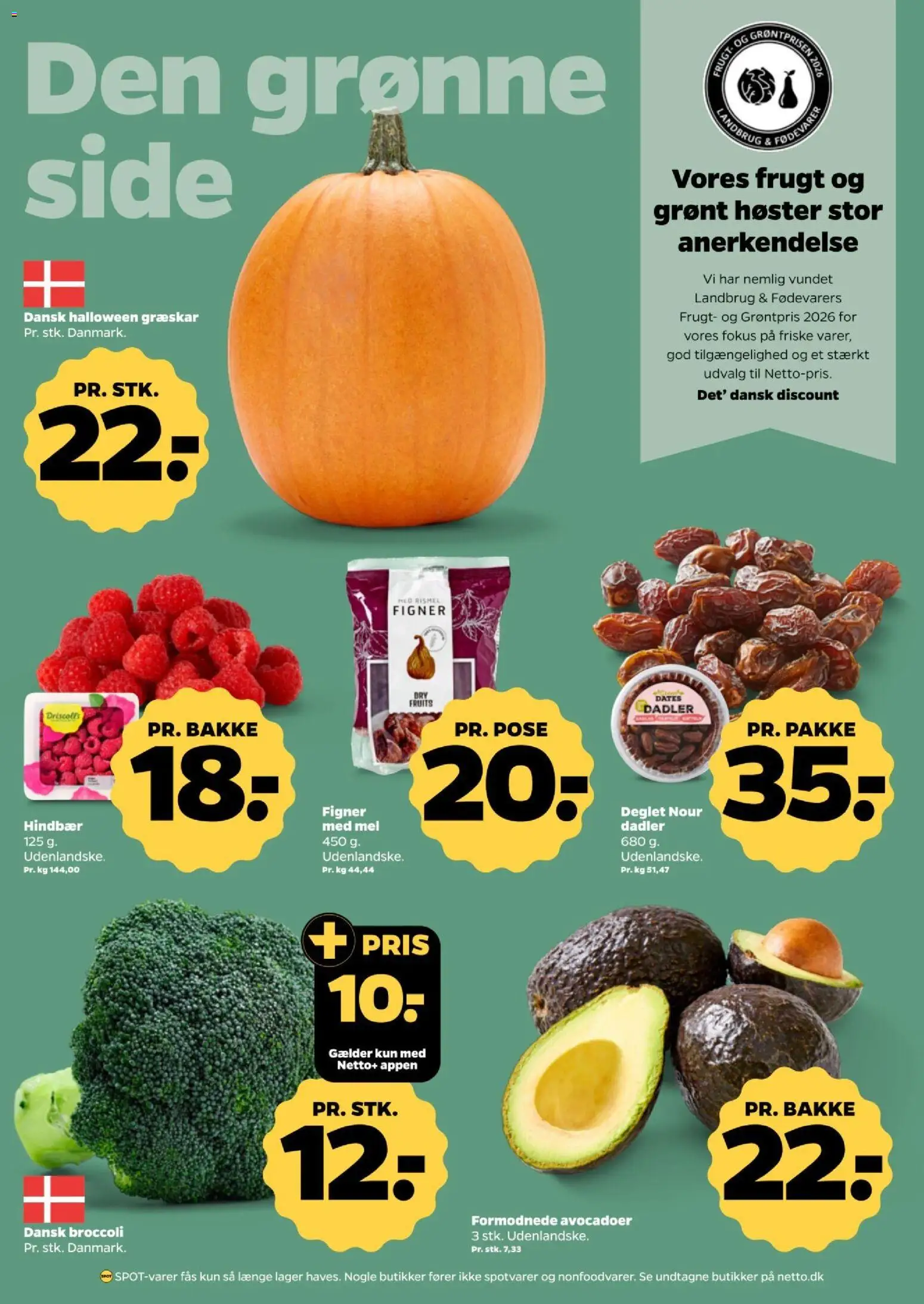 Netto tilbudsavis – gyldig fra 17/10/2026 | Side: 7 | Produkter: Broccoli, Hindbær, Dadler, Figner