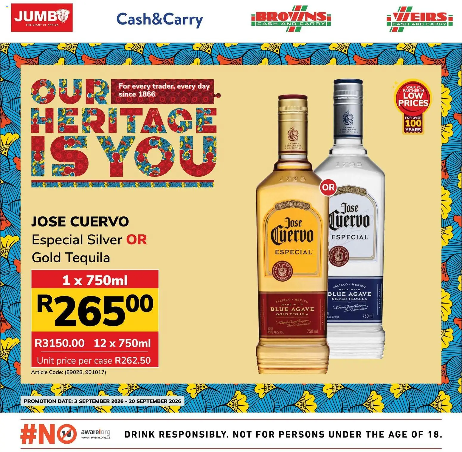 New Jumbo catalogue – valid from 03/09/2026 | Page: 2 | Products: Case, Agave, Tequila