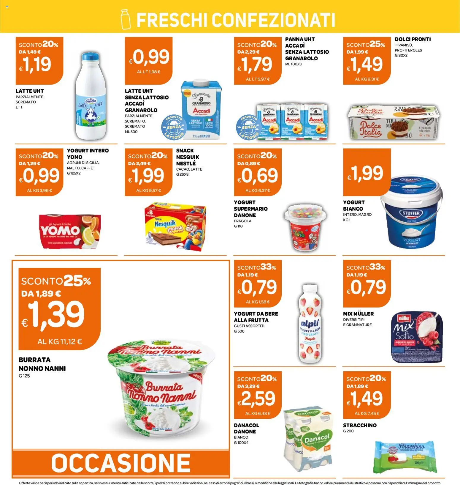 Volantino Ekom del 05.05.2026 | Pagina: 8 | Prodotti: Yogurt, Panna, Latte, Agrumi