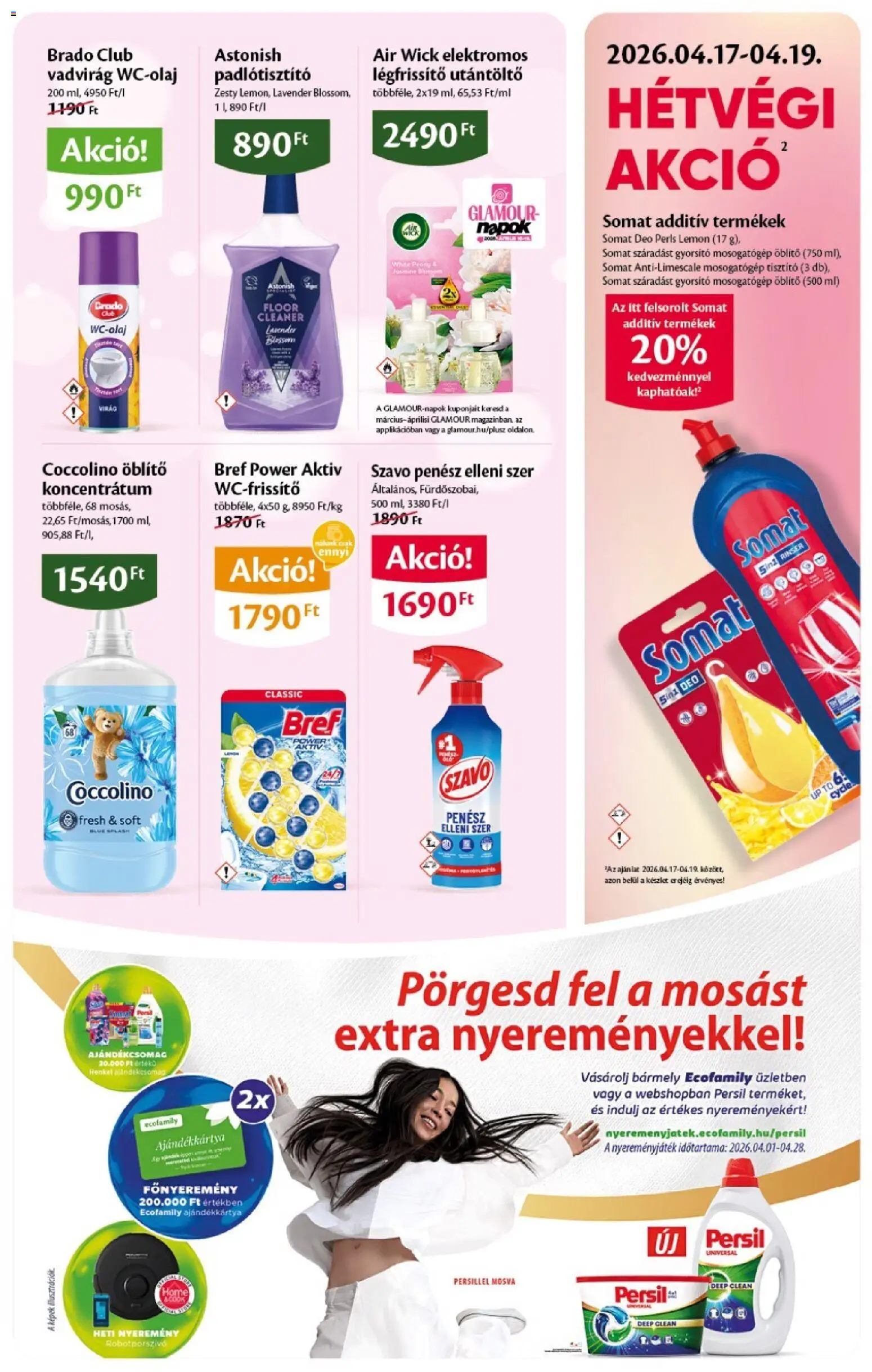 EcoFamily akciós ujság - amely érvényes a következő dátumtól: 09.04.2026 | Oldal: 12 | Termékek: Robotporszívó, Öblítő, Mosogatógép öblítő, Mosogatógép tisztító