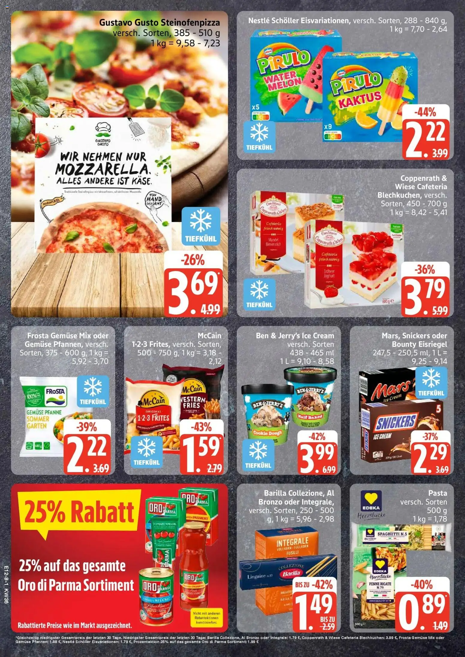 Edeka Prospekt Norderstedt (ab 31.08.2026) » Angebote Online | Seite: 8 | Produkte: Spaghetti, Mars, Oro di parma, Ben & Jerry's