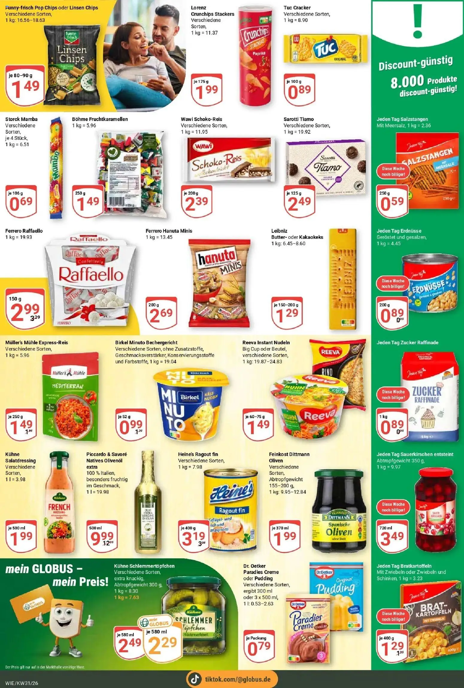 Globus Prospekt Waghäusel – gültig ab 20.07.2026 | Seite: 18 | Produkte: Pudding, Creme, Zwiebeln, Chips