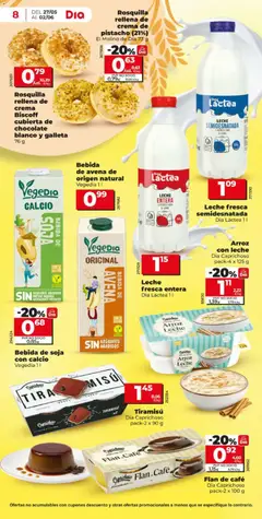 Vista previa Leche fresca semidesnatada, Leche fresca semidesnatada Dia Láctea 1 l válido desde el 27.05.2026 | Página: 8