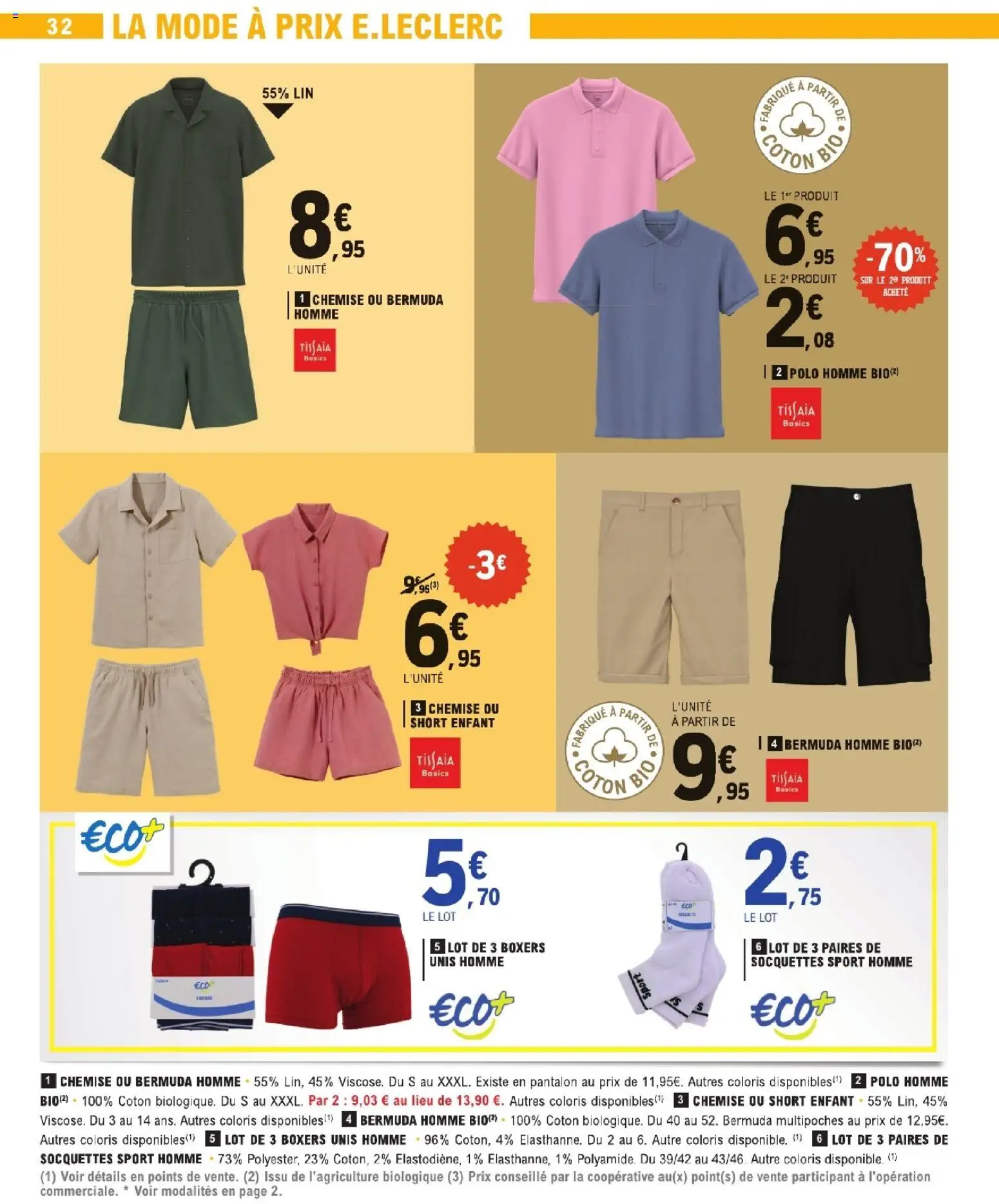 {H1} | Page: 32 | Produits: Bermuda, Polo, Chemise, Pantalon