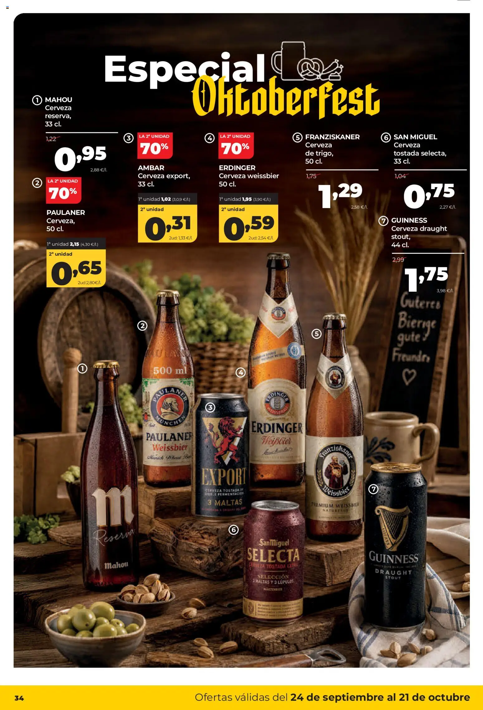 Alimerka folleto Castilla y León │ válido desde el 24/09/2026 | Página: 34 | Productos: Cerveza