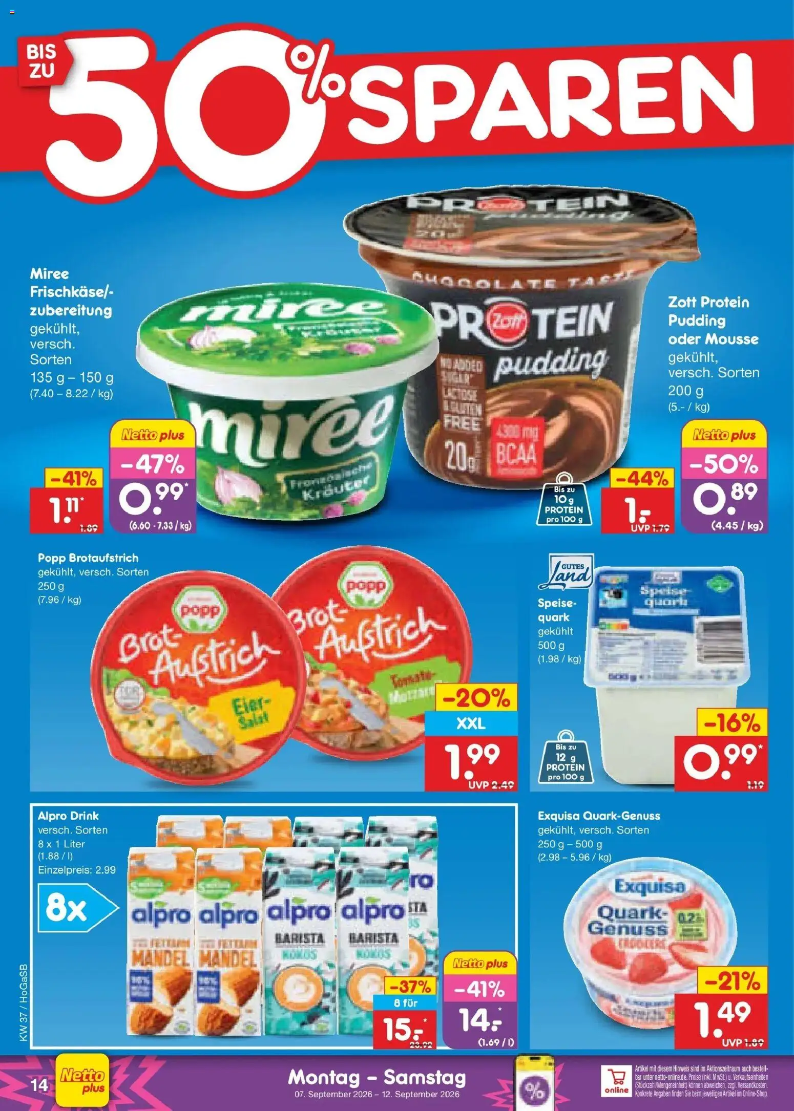 Netto Marken-Discount Prospekt Oldenburg – gültig ab 07.09.2026 | Seite: 20 | Produkte: Eier, Pudding, Brot, Salat