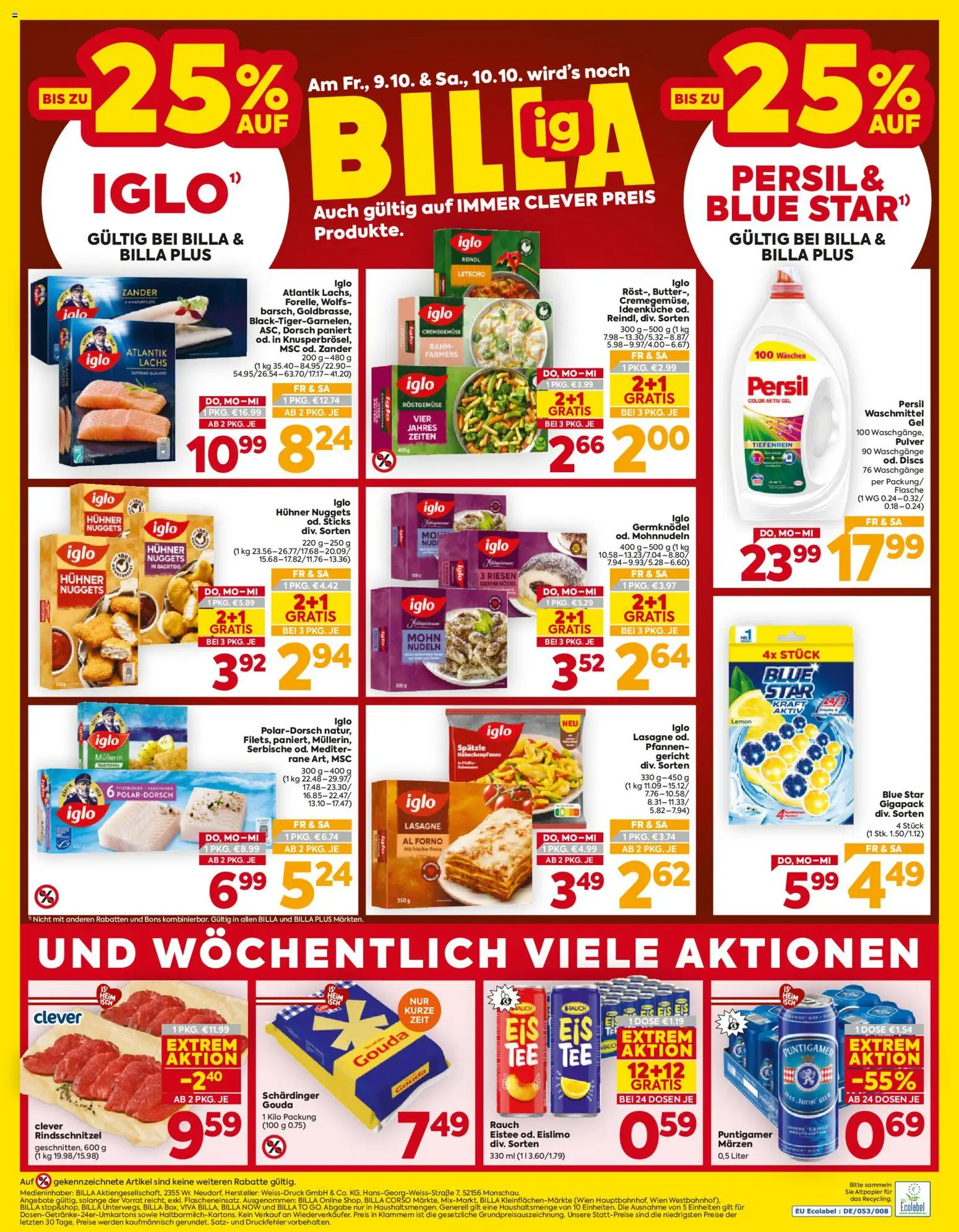 Billa AT akciós ujság - amely érvényes a következő dátumtól: 2026.10.08. | Oldal: 16 | Termékek: Persil, Nuggets, Gouda, Gél