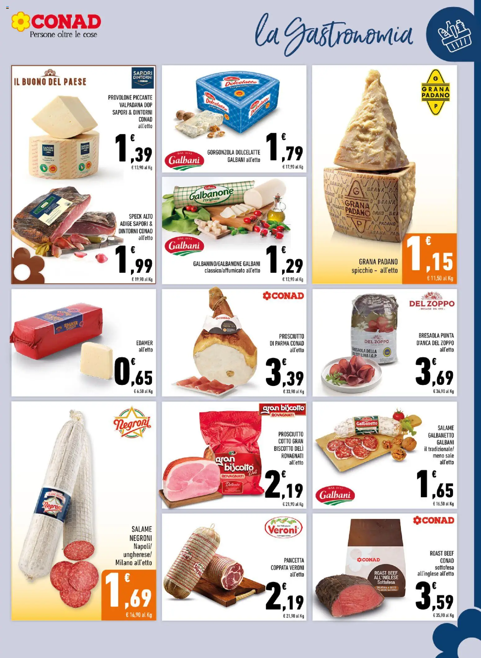 Volantino Conad del 06.05.2026 | Pagina: 3 | Prodotti: Speck, Bresaola, Pancetta, Grana Padano