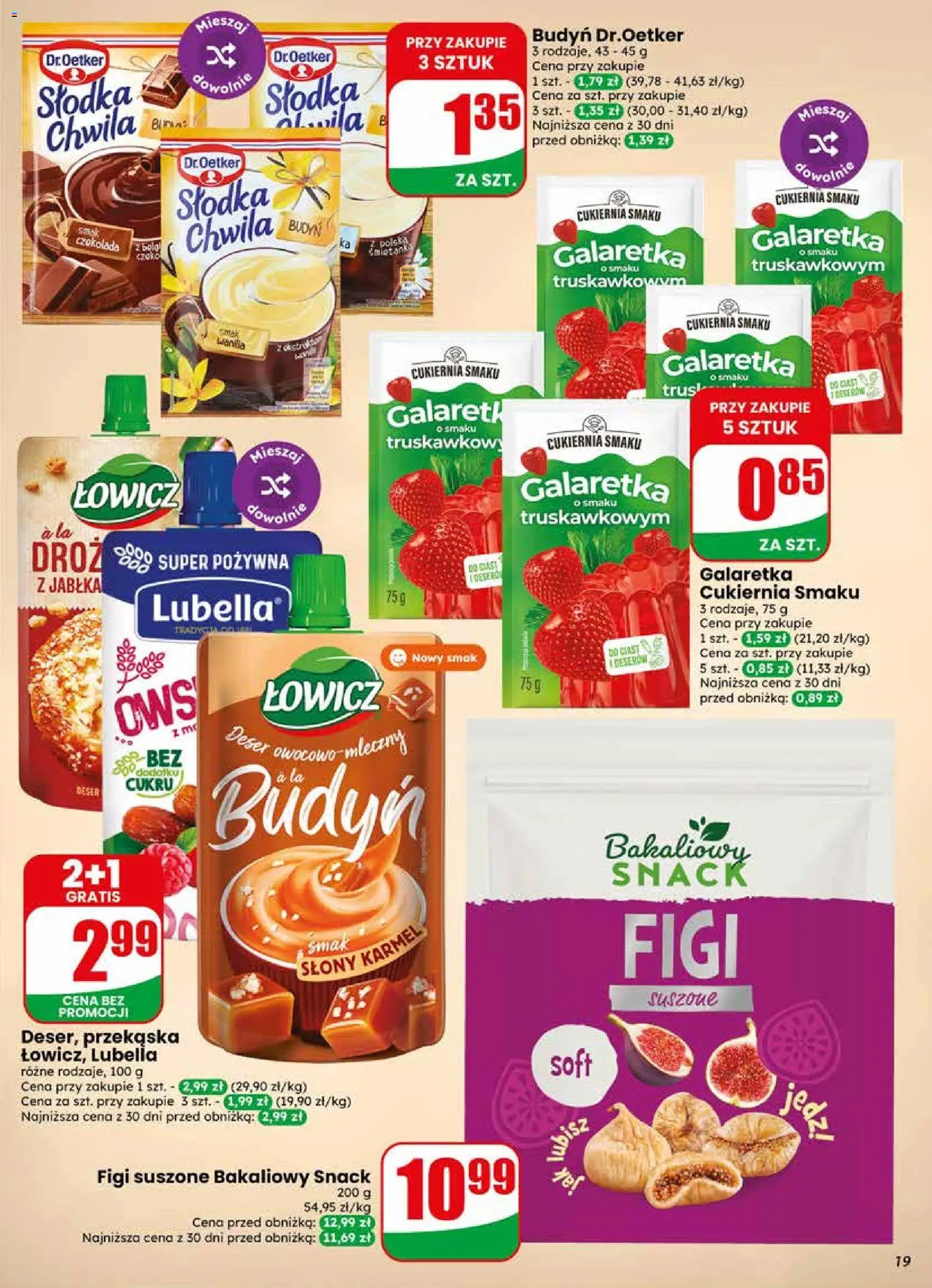 Dino gazetka od 13.05.2026 | Strona: 19 | Produkty: Galaretka, Figi suszone, Czekolada, Jabłka
