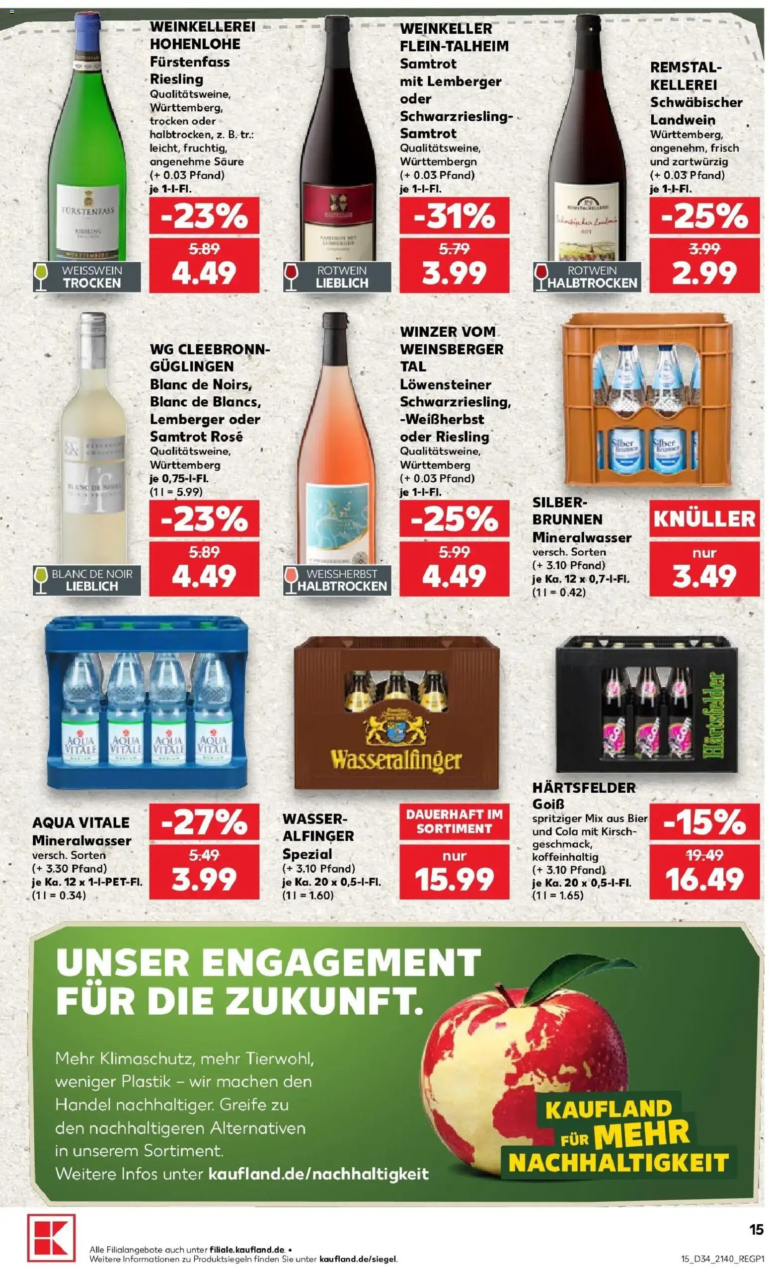 Prospekt Kaufland ab 17.08.2026 » Angebote Online zum Blättern | Seite: 26 | Produkte: Cola, Weißwein, Rotwein, Mineralwasser