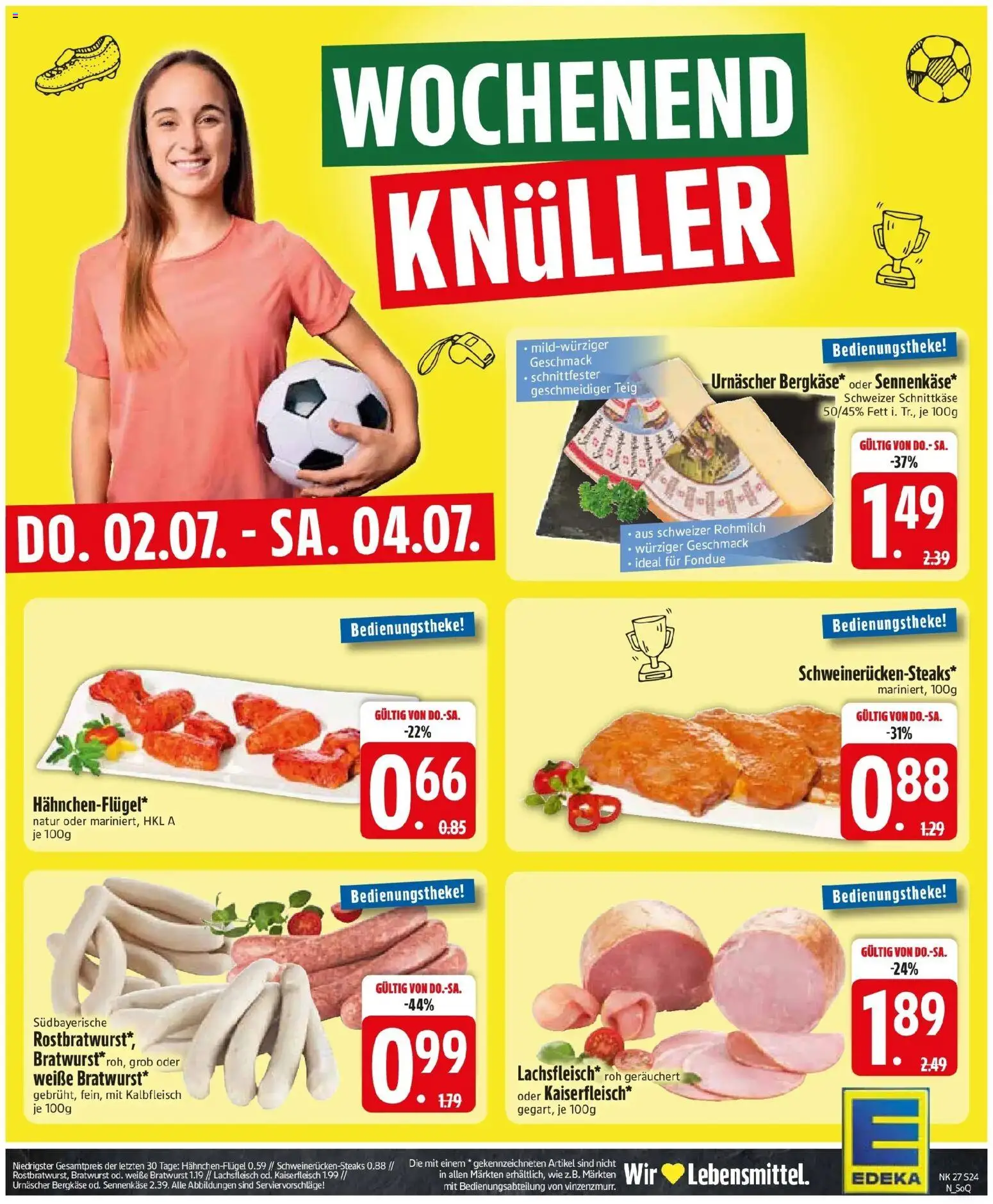 Edeka - EDEKA: Wochenangebote – gültig ab 28.06.2026 | Seite: 26 | Produkte: Bratwurst, Fondue