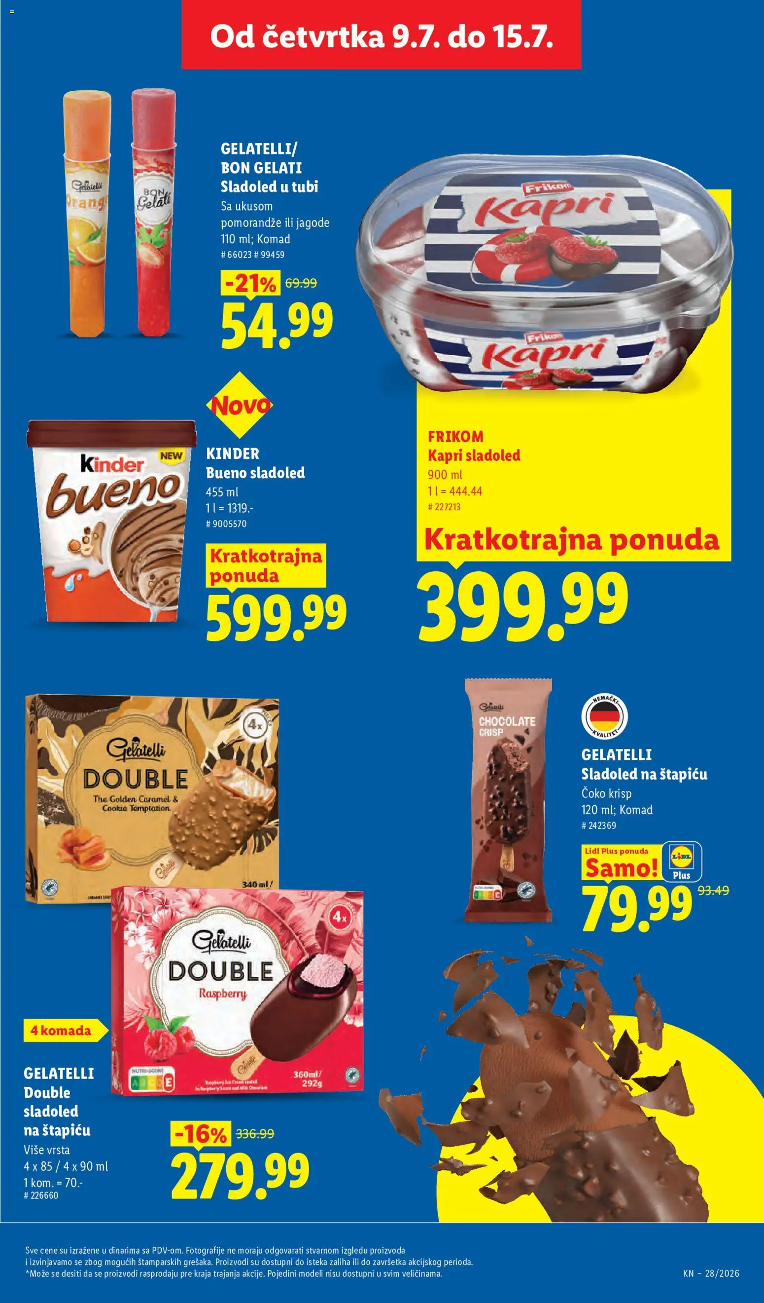 Lidl katalog - važi od 09.07.2026 | Strana: 45 | Proizvode: Jagode, Sladoled
