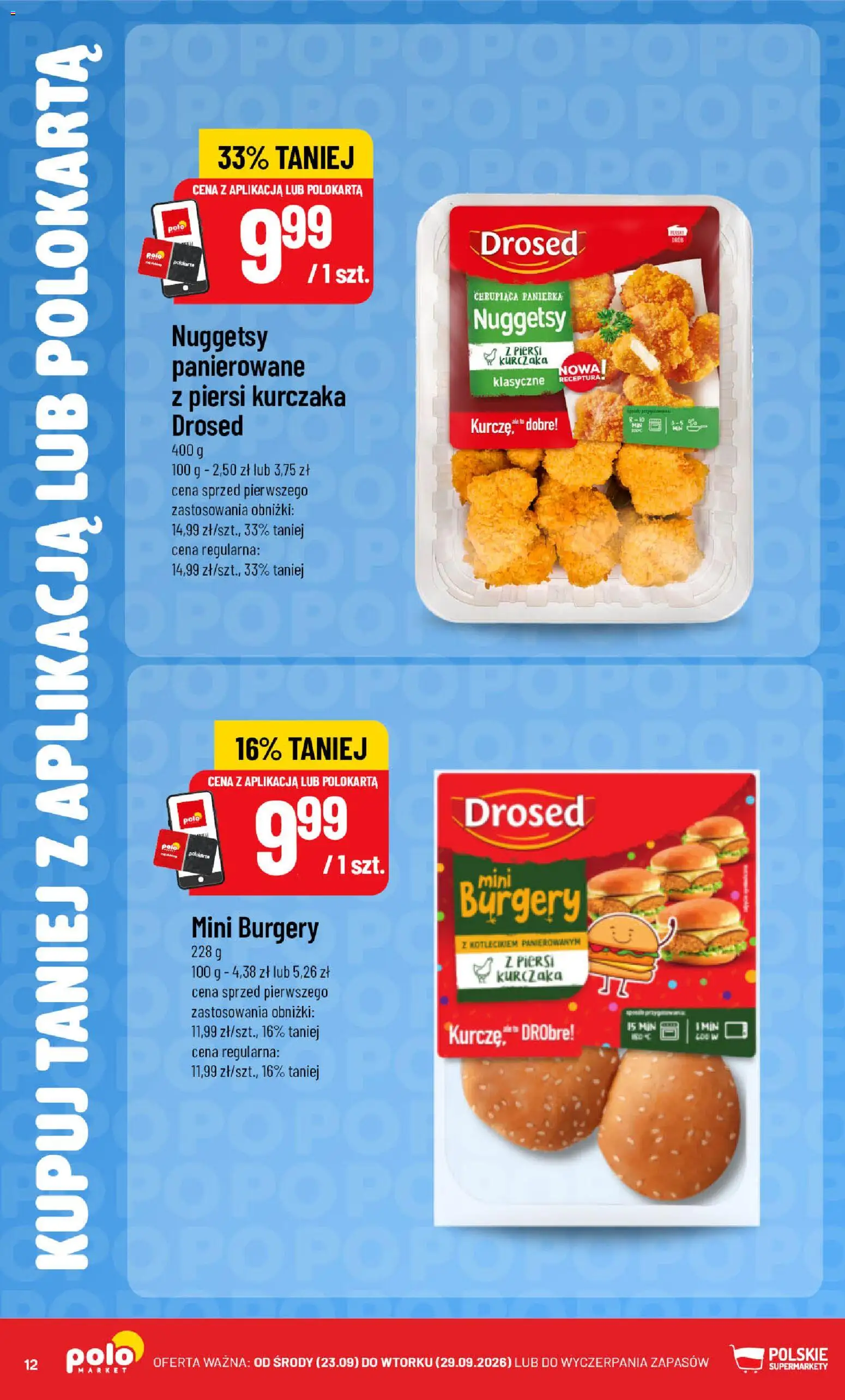 POLOmarket gazetka - Kupuj taniej od 23.09.2026 | Strona: 12 | Produkty: Panierka, Piersi, Nuggetsy