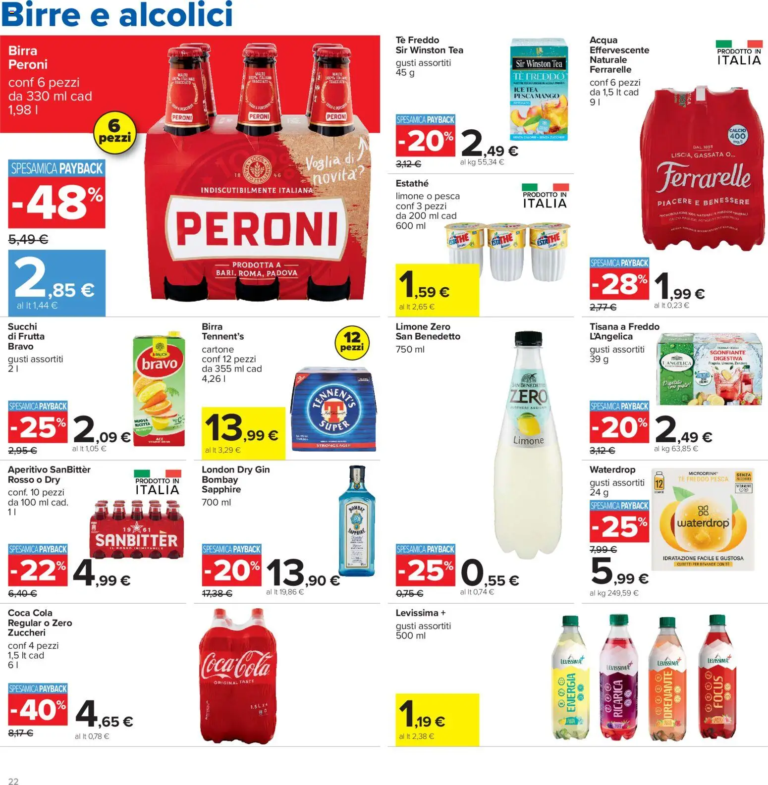 Volantino Carrefour del 13/07/2026 | Pagina: 22 | Prodotti: Tè, Acqua, Frutta, Pesca