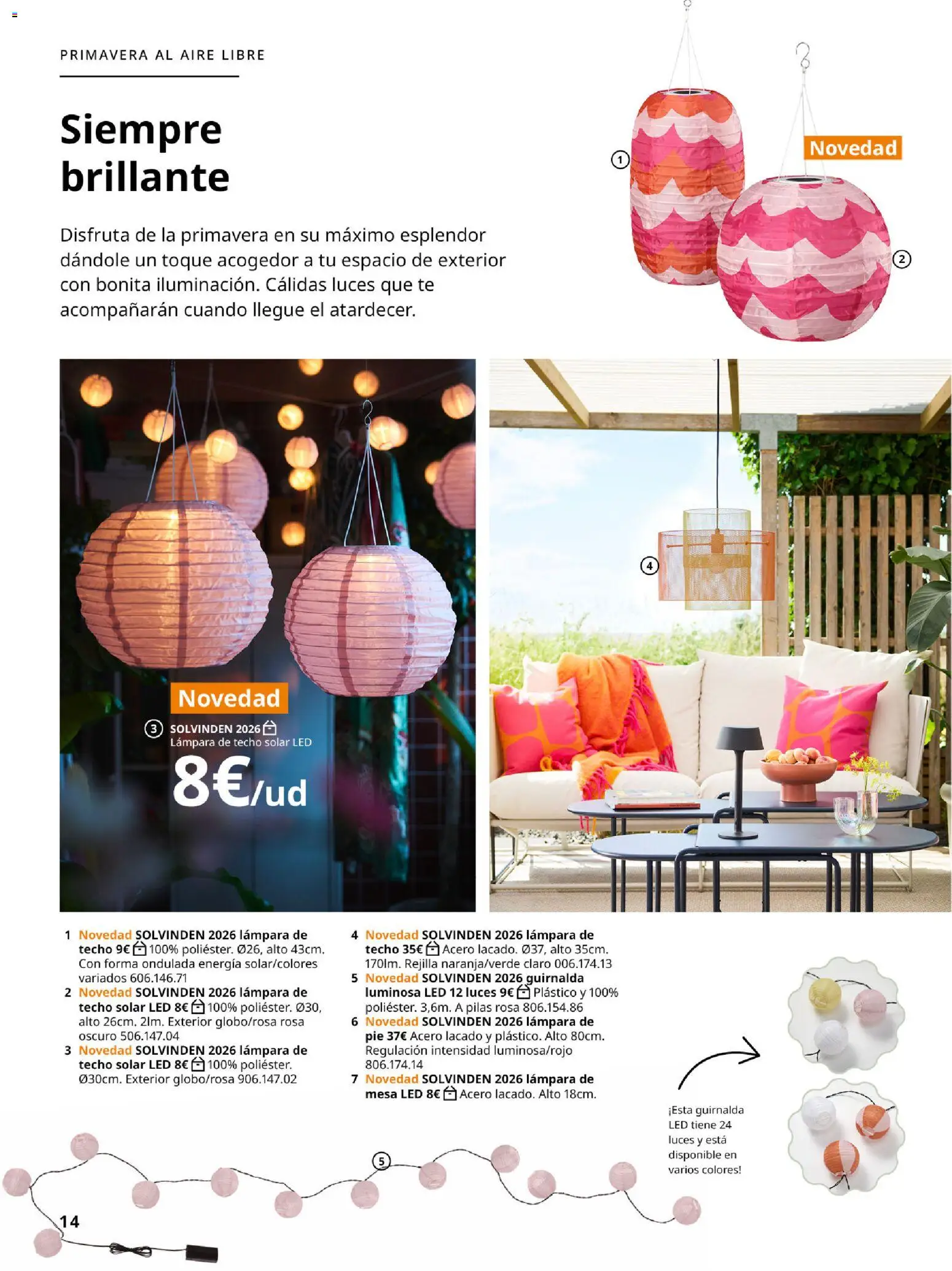 IKEA - Colecciones de primaver │ válido desde el 01/01/2026 | Página: 14 | Productos: Lámpara de techo, Té, Mesa, Lámpara