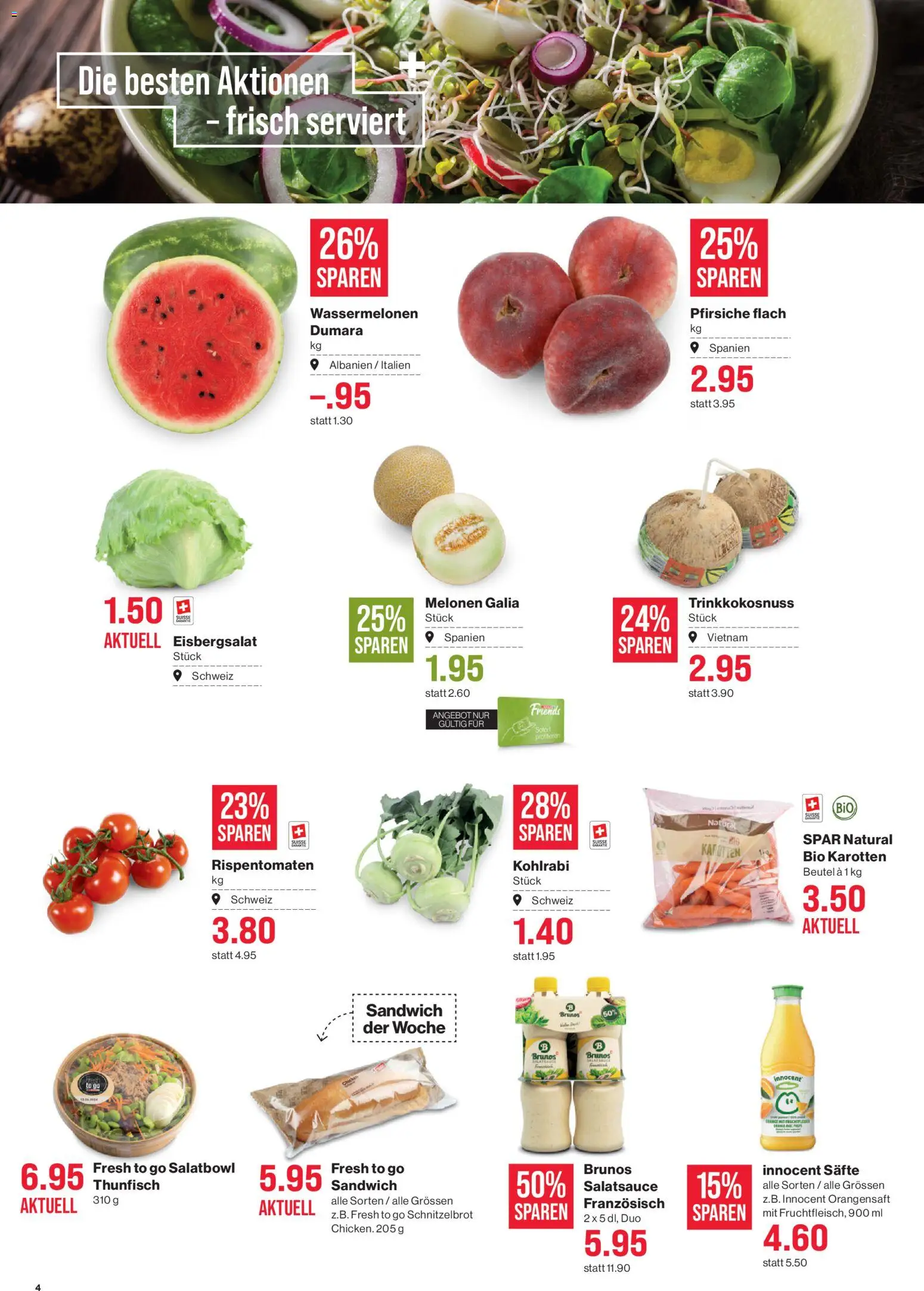 SPAR aktionen – gültig ab 06.08.2026 | Seite: 4 | Produkte: Orangensaft