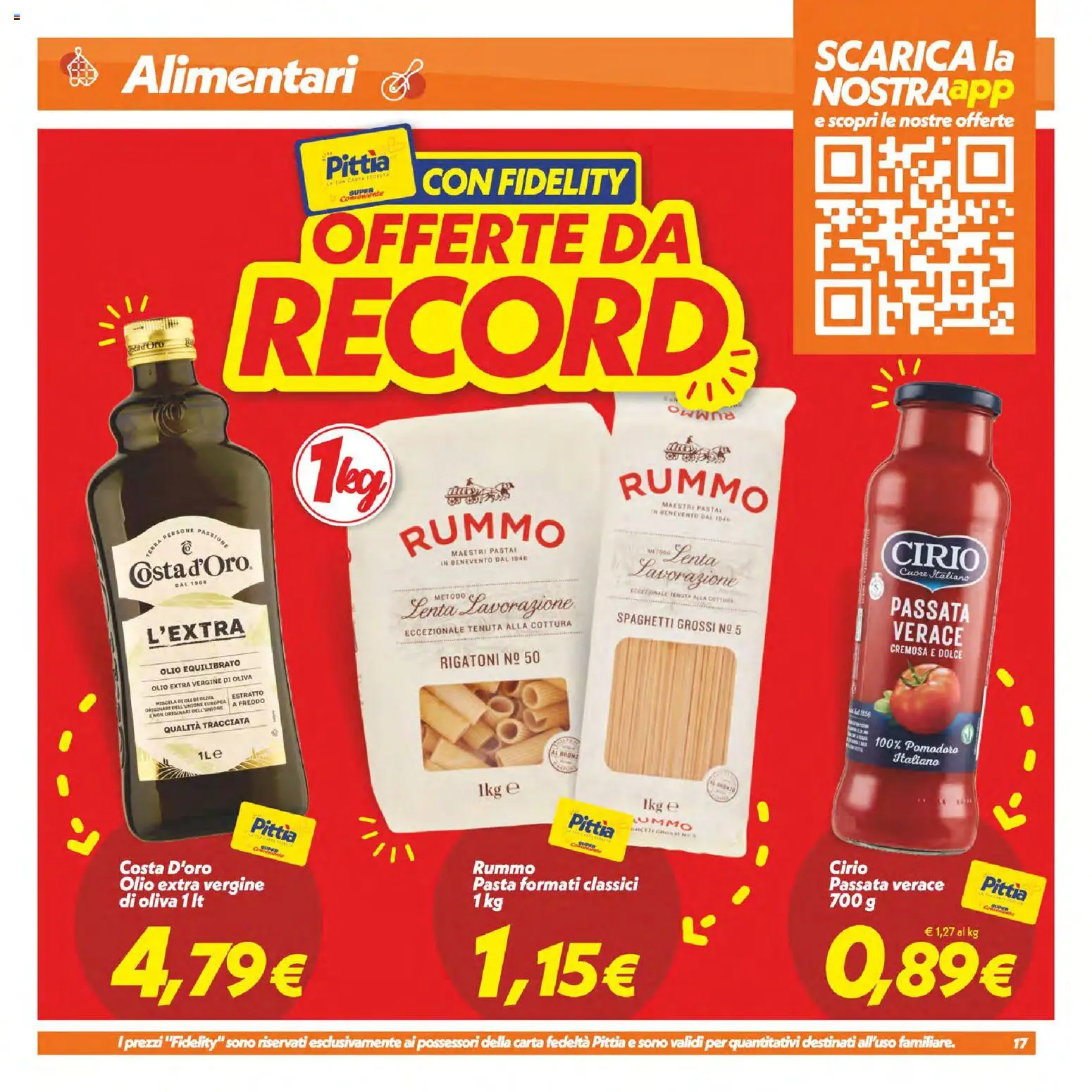 Volantino SuperConveniente del 23/07/2026 | Pagina: 17 | Prodotti: Pomodoro, Olio, Pasta, Olio extra vergine