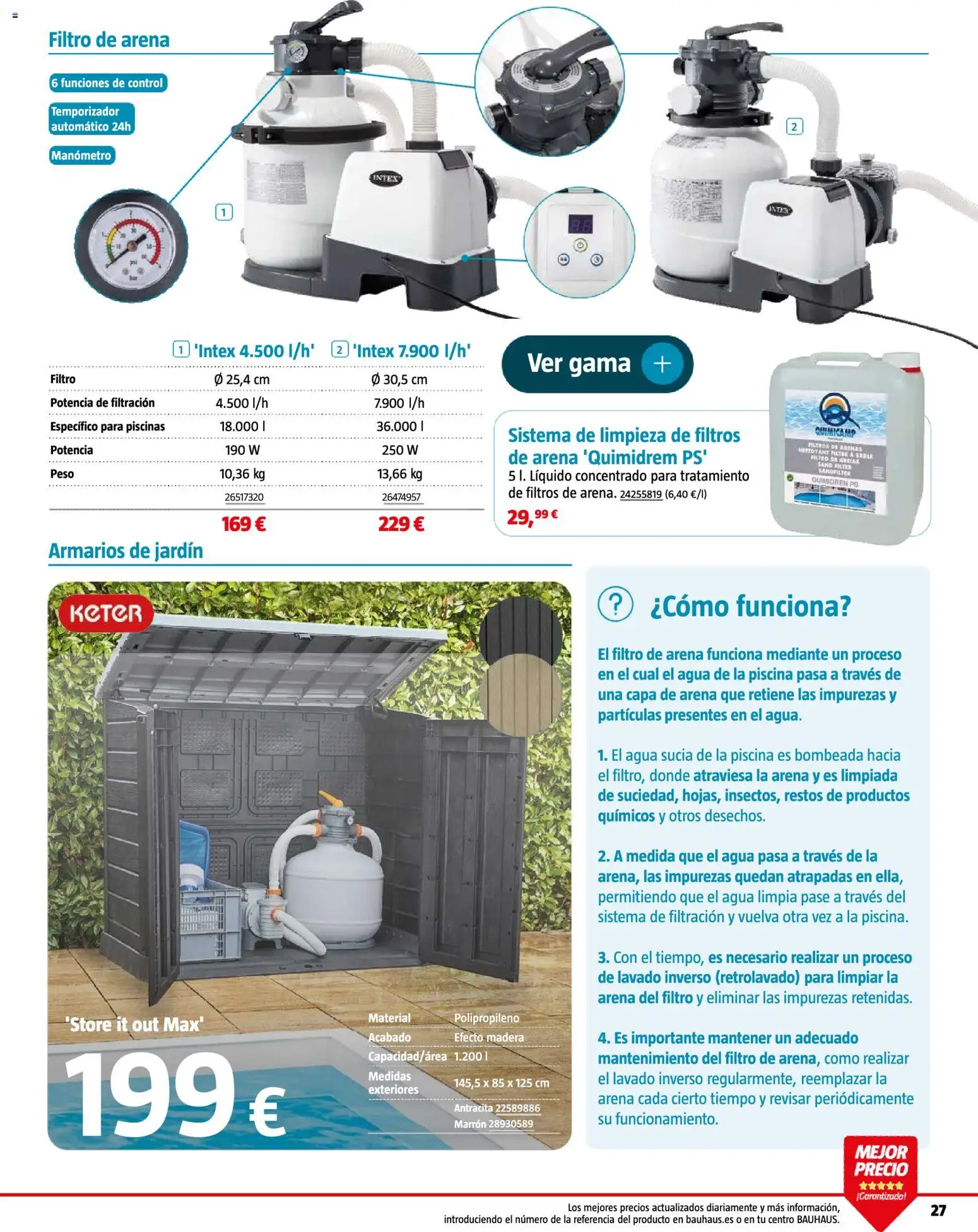 Bauhaus Piscinas 2026 │ válido desde el 01.06.2026 | Página: 27 | Productos: Peso, Manómetro