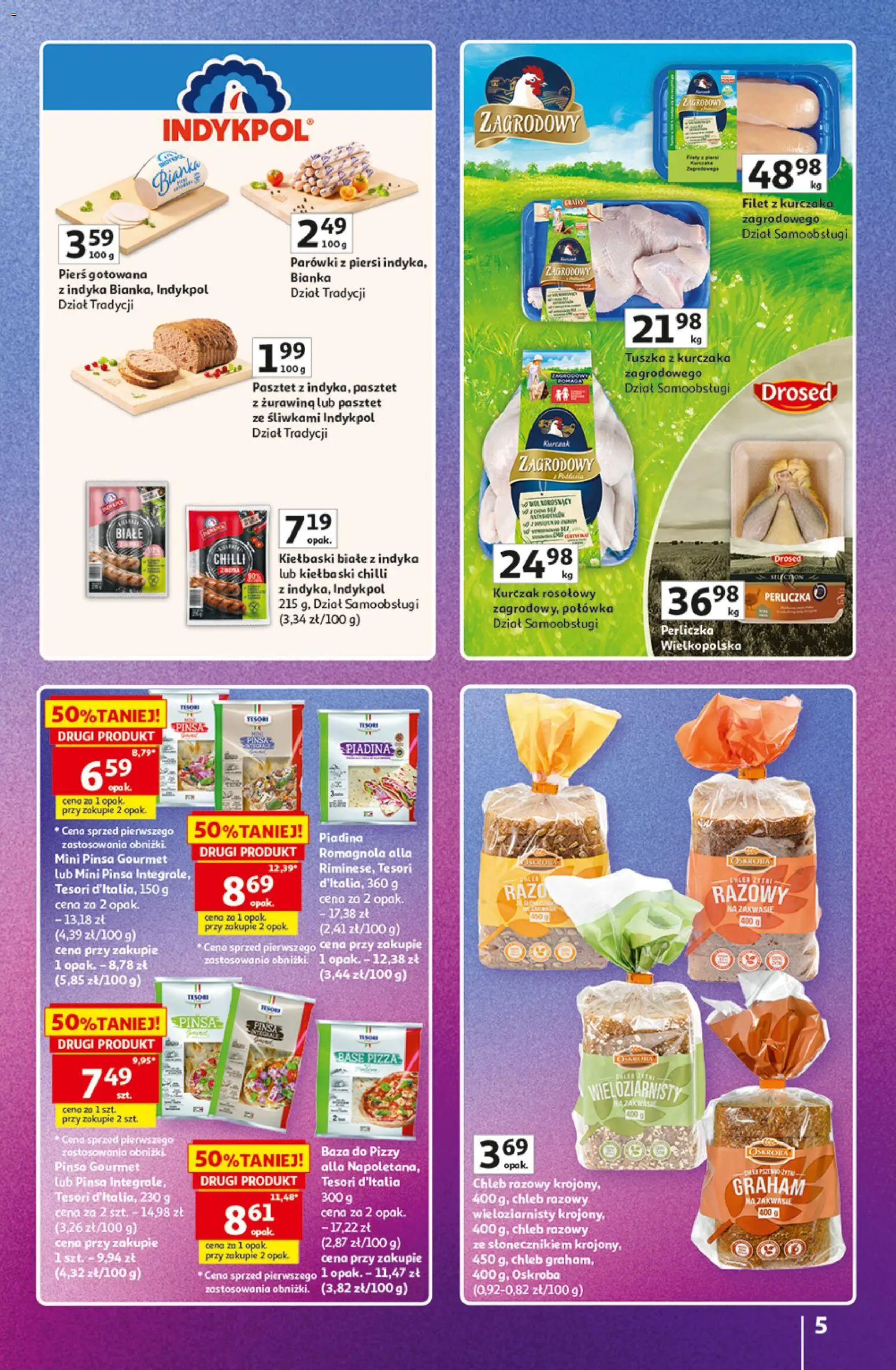 Auchan gazetka - Znane Marki Hipermarket od 11.06.2026 | Strona: 5 | Produkty: Kurczak, Filet z kurczaka, Żurawina, Chleb