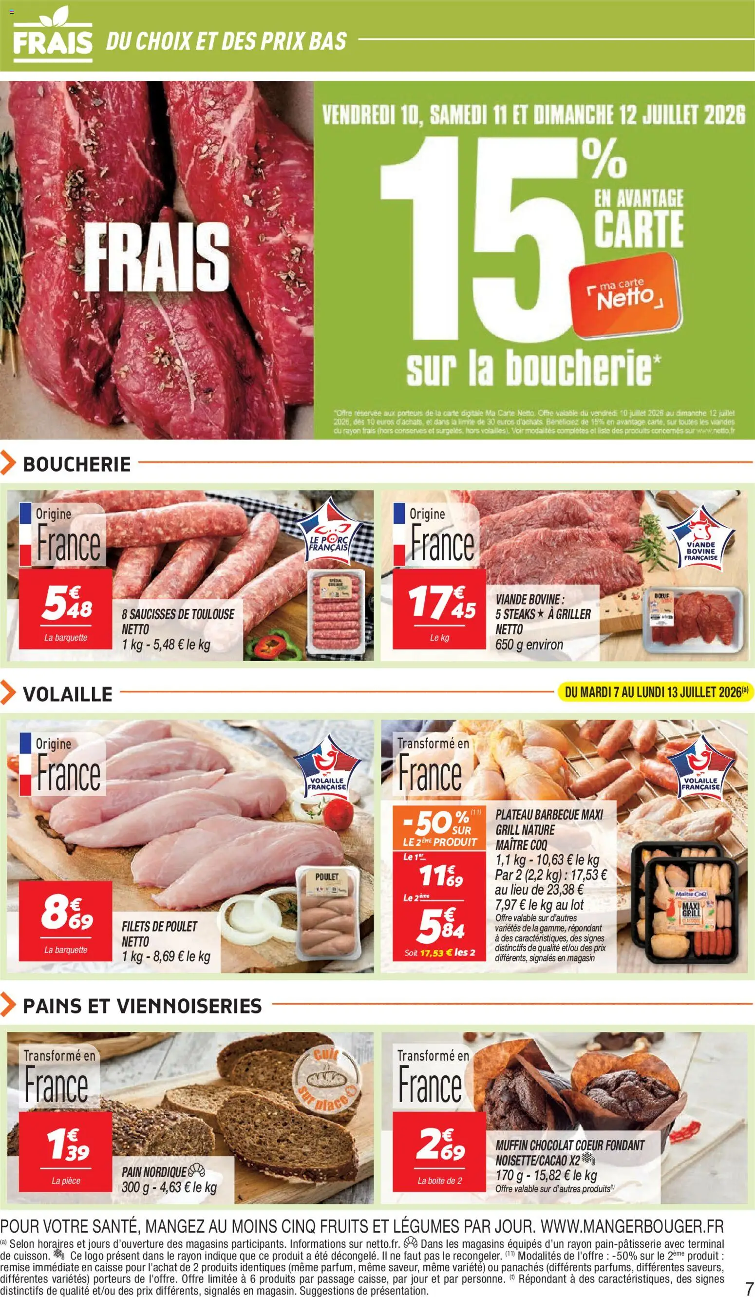{H1} | Page: 7 | Produits: Plateau, Grill, Chocolat, Viande